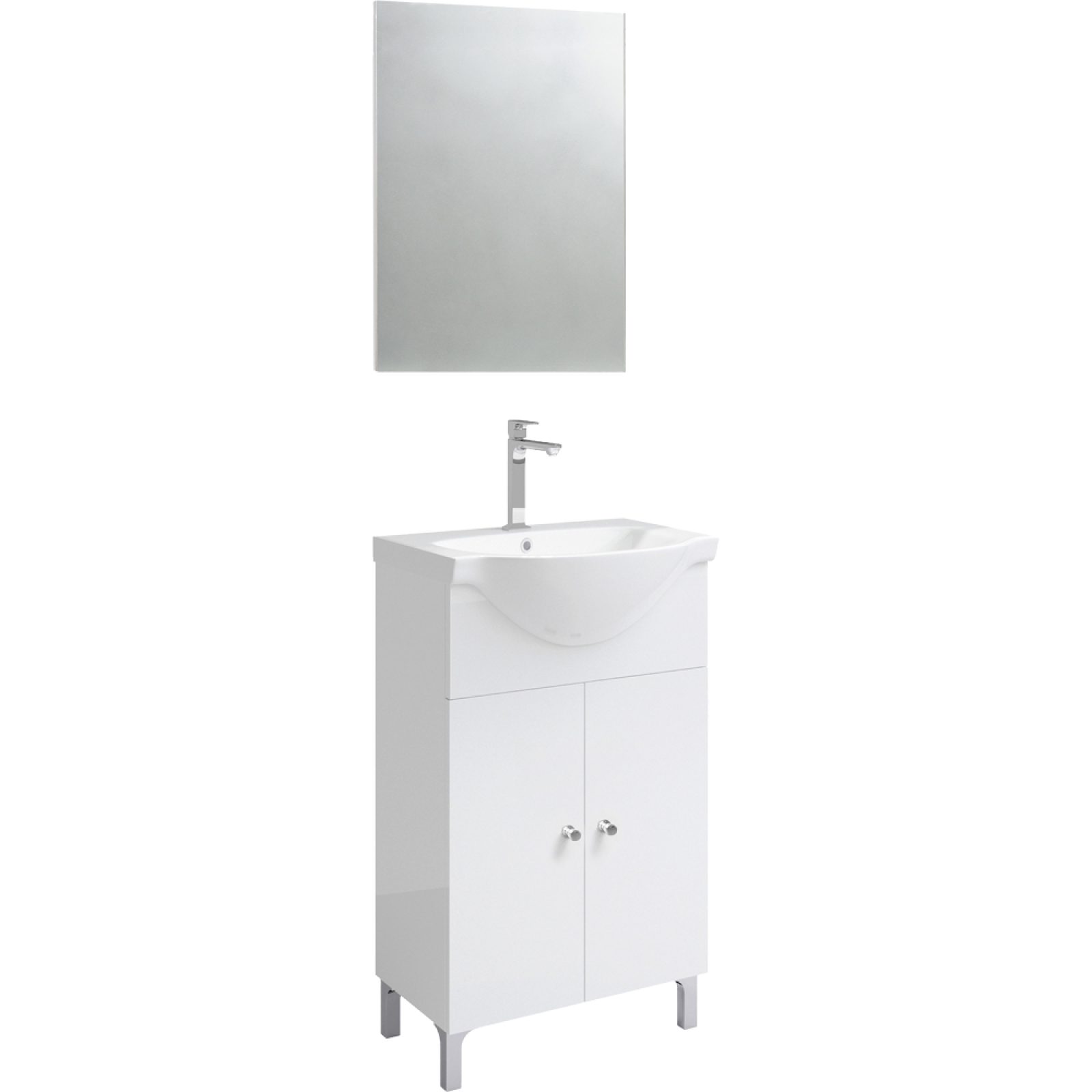 COMPOSIZIONE MOBILE DA BAGNO "STELLA NEW" Bianco Lucido - 50 cm