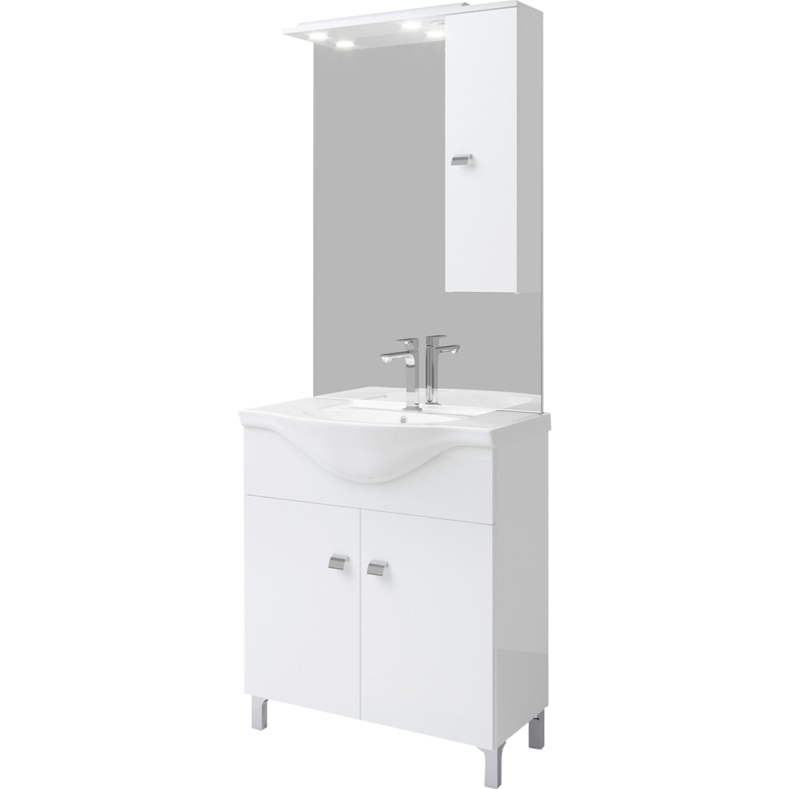 COMPOSIZIONE MOBILE DA BAGNO "BETA75 NEW" Bianco Lucido