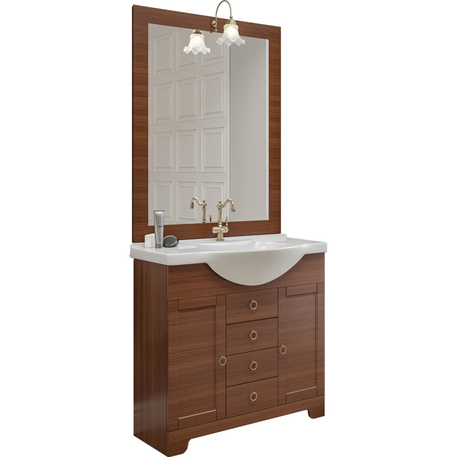 MOBILE DA BAGNO MICHELA 85 ARTE POVERA Specchiera 80 cm