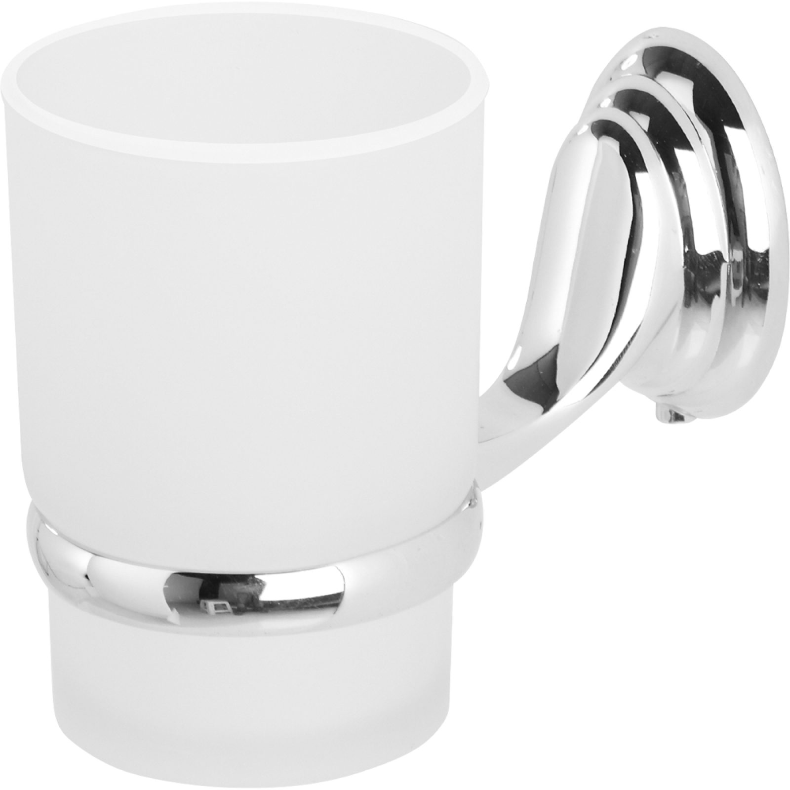 PORTASPAZZOLINI "FACILE" Cromo /Vetro