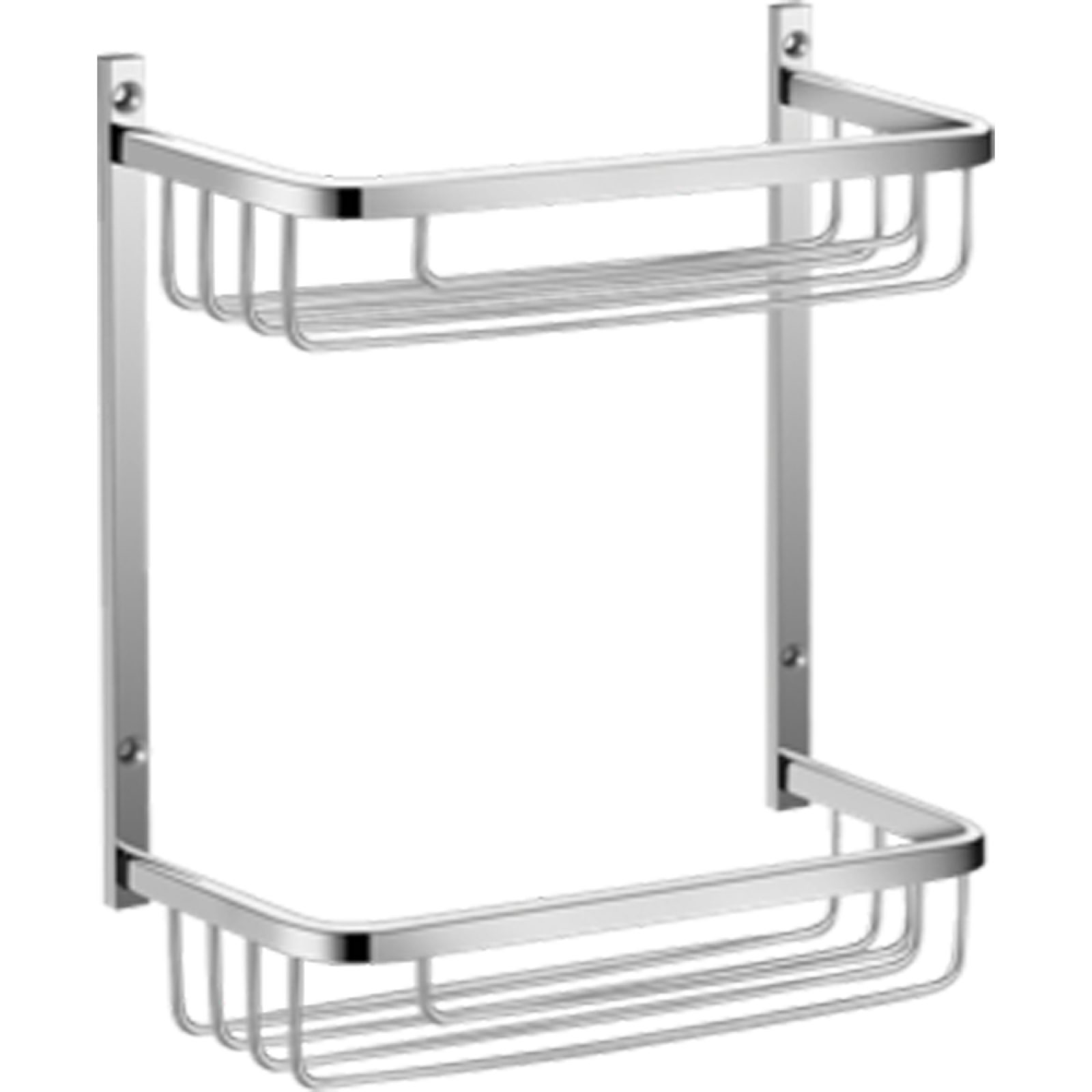 MENSOLA PORTAOGGETTI "BASKET" 2 RIPIANI Cromo