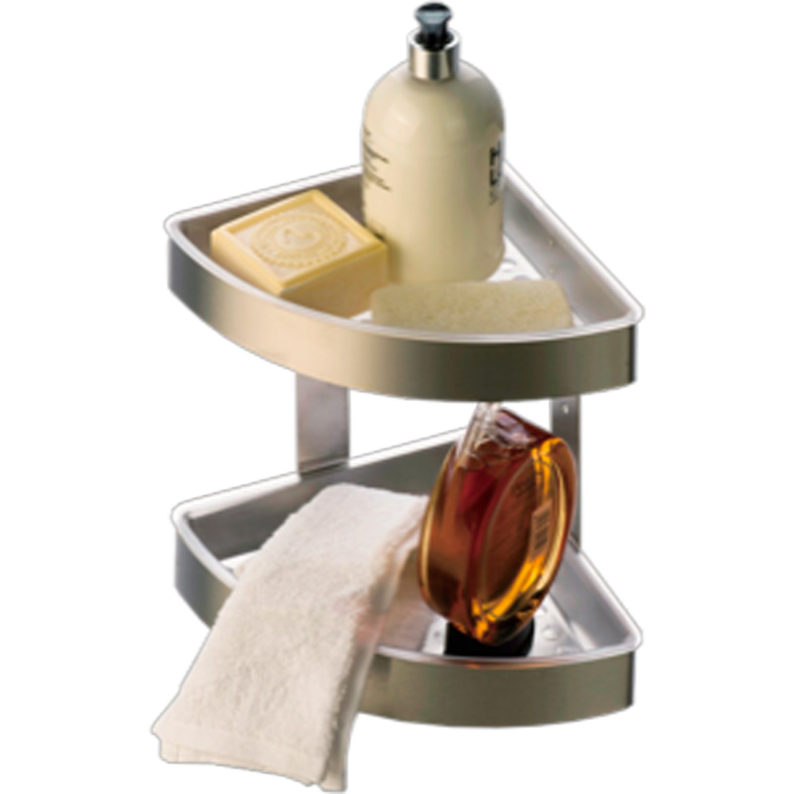 ANGOLIERA DOCCIA "CADDY" 2 RIPIANI Acciaio cromato