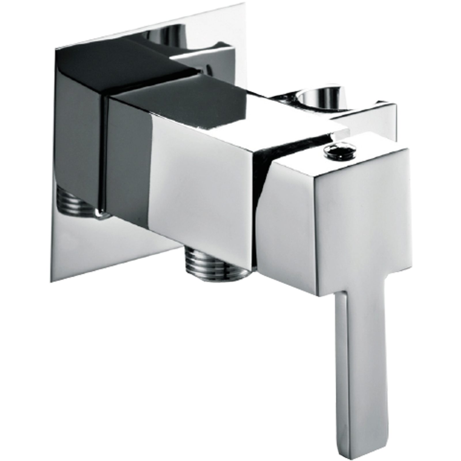 MISCELATORE INCASSO QUADRATO CON SUPPORTO INTEGRATO Cromo - 1/2" M