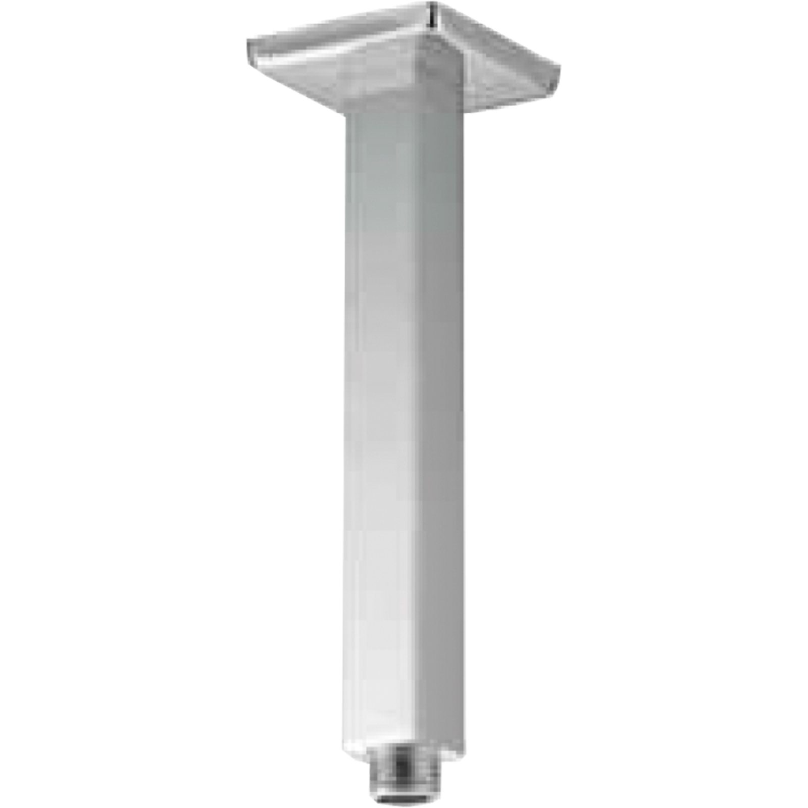 BRACCIO DOCCIA VERTICALE QUADRO IN OTTONE 1/2" - 20 cm Cromo