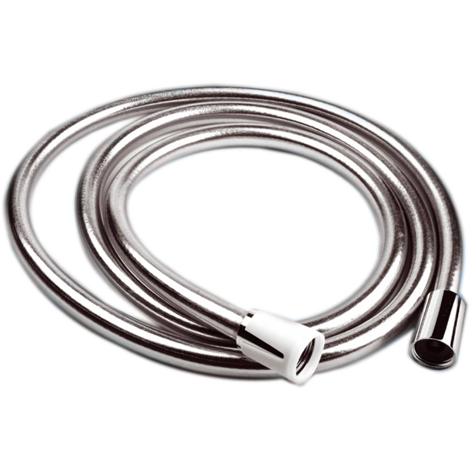 FLESSIBILE DOCCIA CONICO ANTITORSIONE "SILVER" IN PVC 1/2"x 1/2" - 150 cm