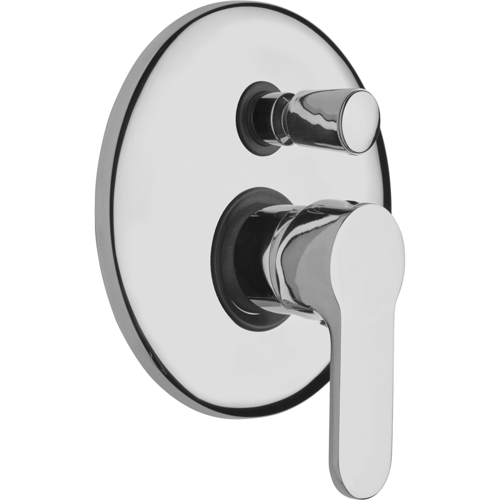 MISCELATORE INCASSO DOCCIA CON DEVIATORE 2 VIE "PRIUS" Cromo