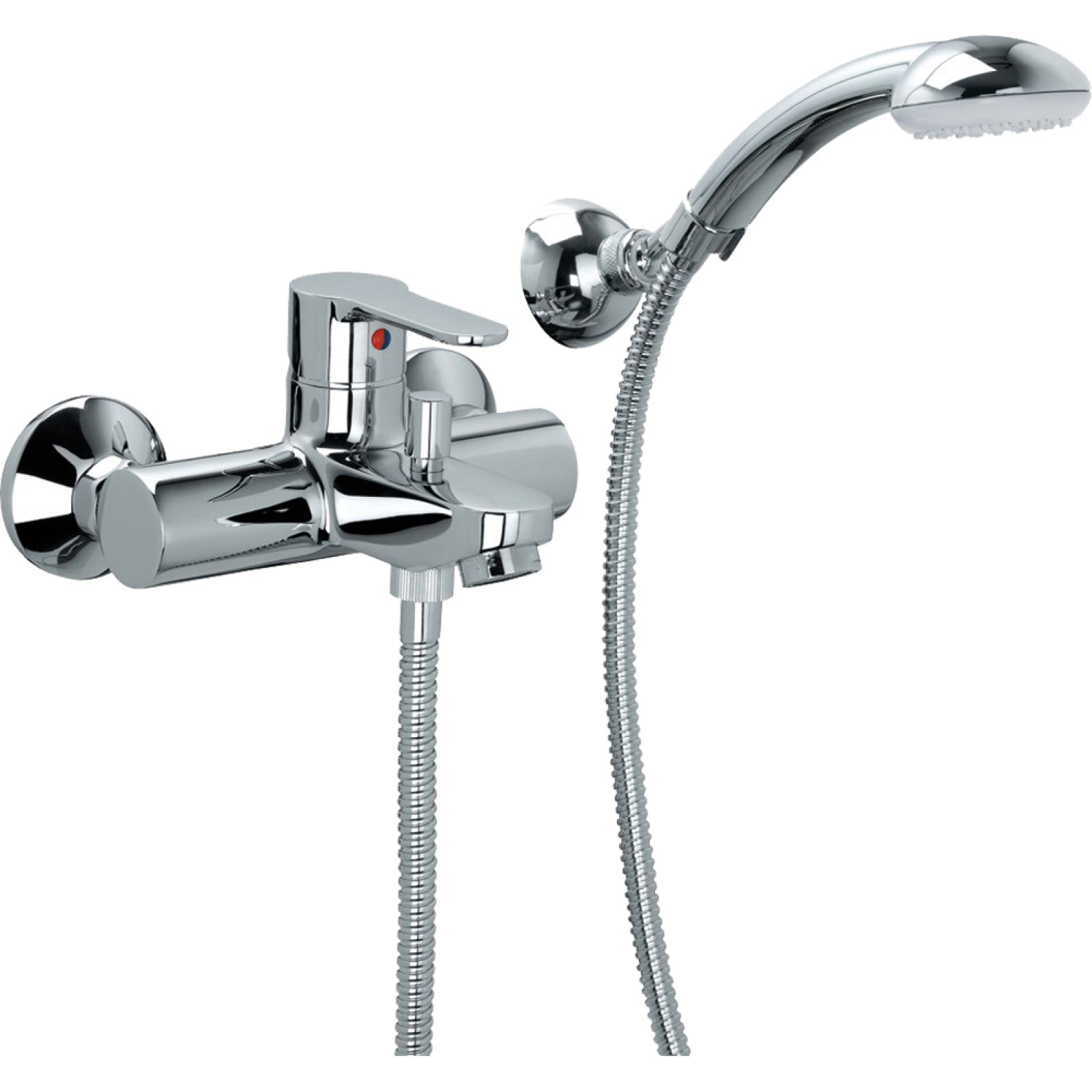 MISCELATORE ESTERNO VASCA "BLU" Cromo + Set Doccia