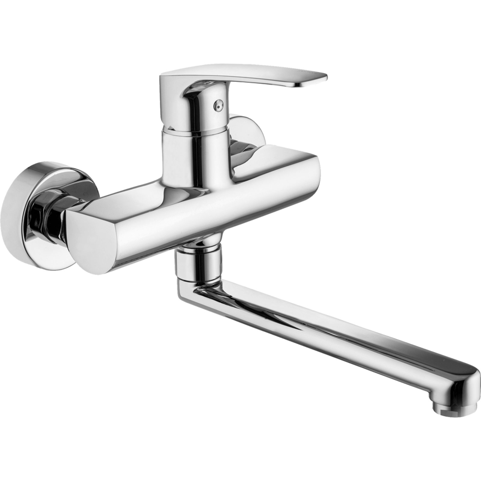 MISCELATORE LAVELLO A PARETE "LIME" CON CANNA ORIENTABILE Cromo