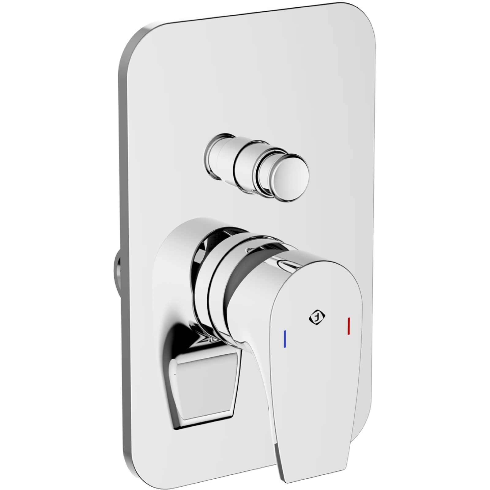 MISCELATORE DOCCIA INCASSO CON DEVIATORE BING Completo - Cromo