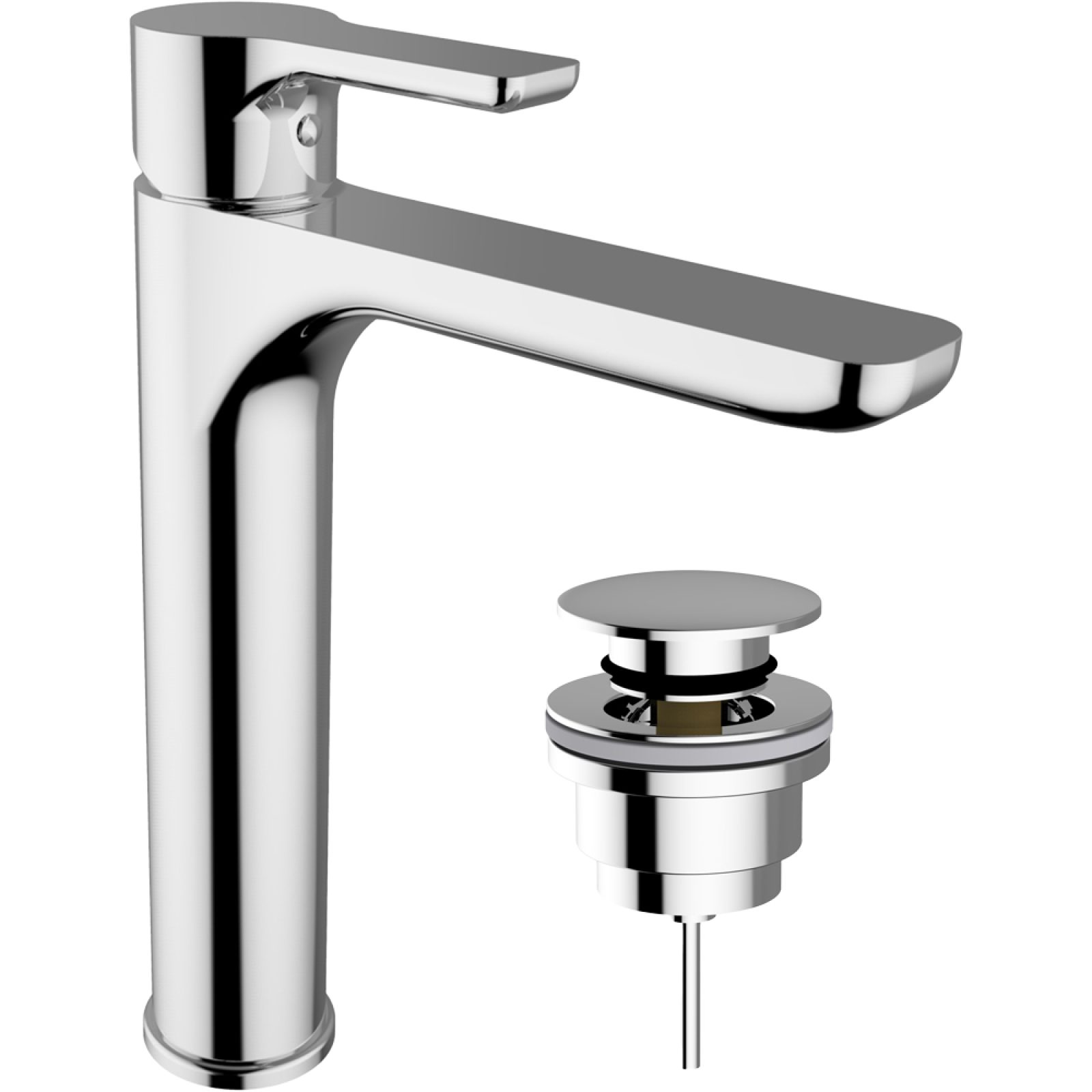 MISCELATORE LAVABO SUPER GOODLIFE Cromo + Piletta Click Clack