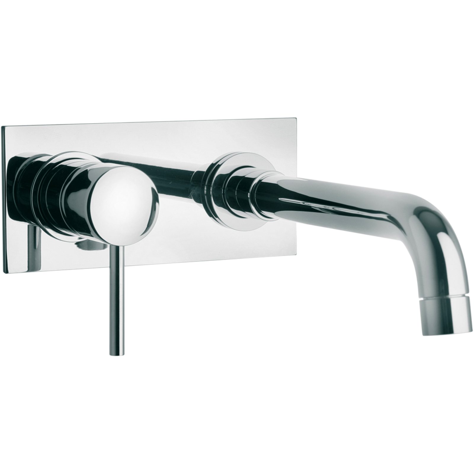 MISCELATORE LAVABO "NEW DISCO" BOCCA A MURO Cromo + Piletta 1"1/4