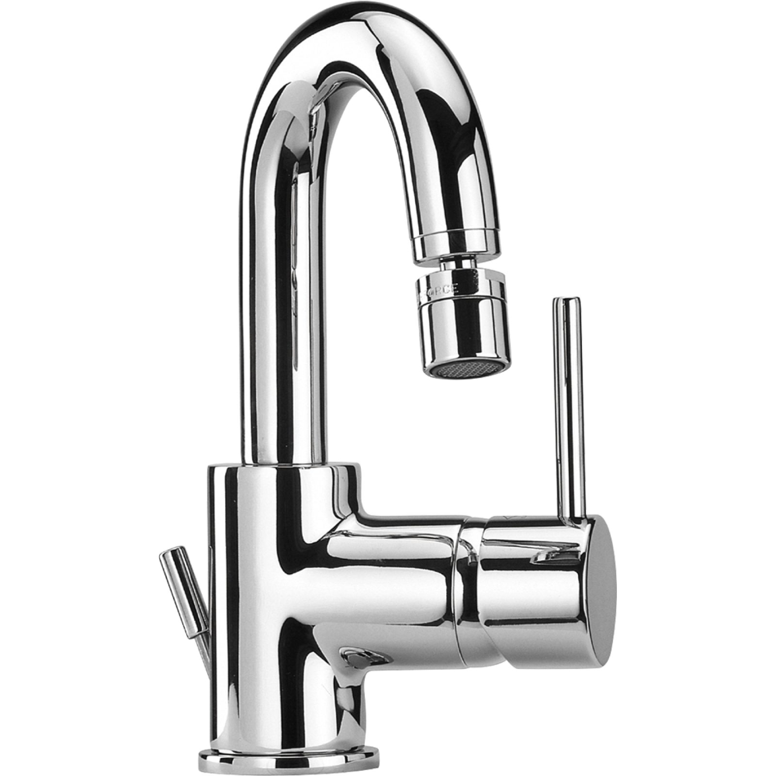 MISCELATORE BIDET CON BOCCA ORIENTABILE "OPEN NEW DISCO" Cromo + Piletta 1"1/4