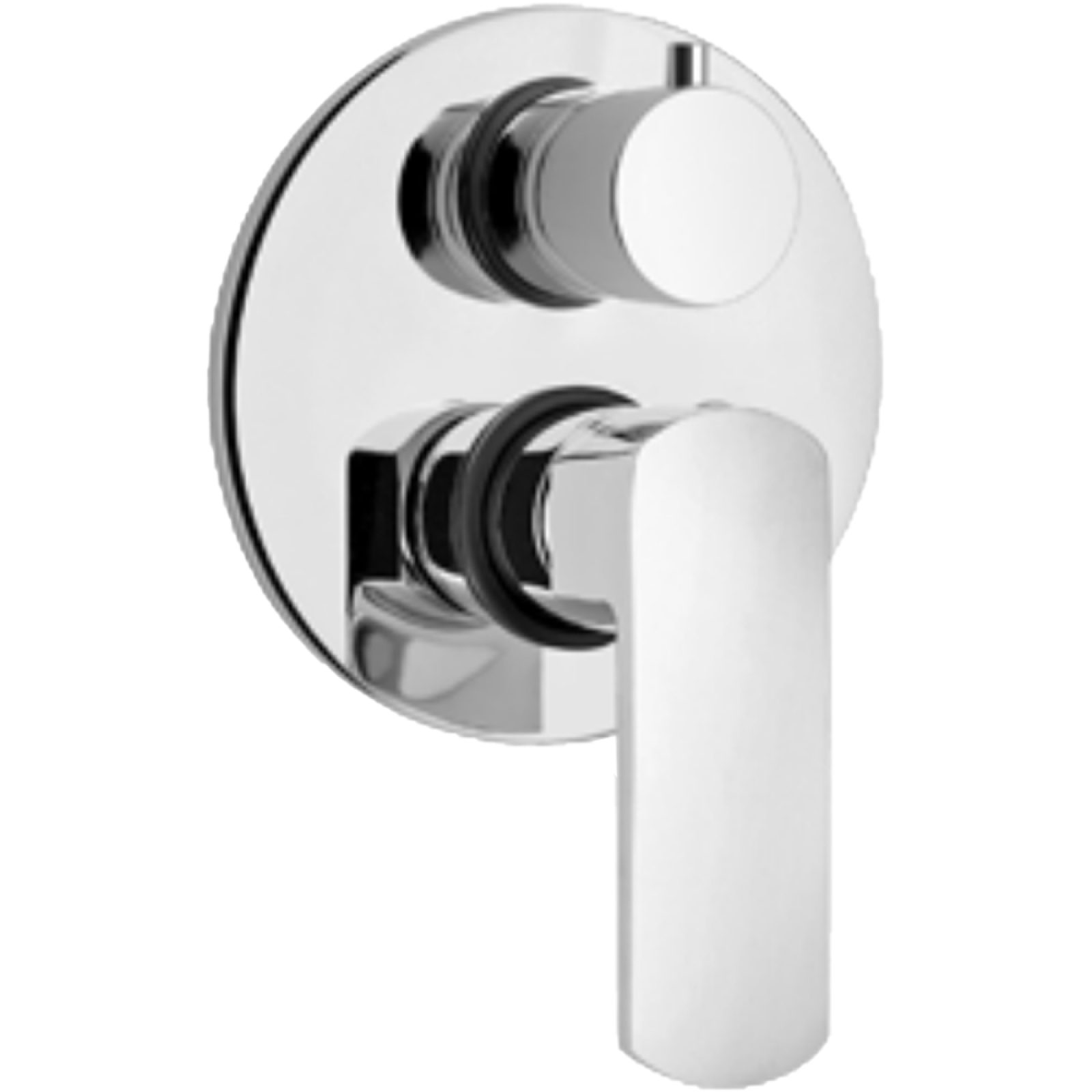 MISCELATORE INCASSO DOCCIA CON DEVIATORE "STILE" Cromo