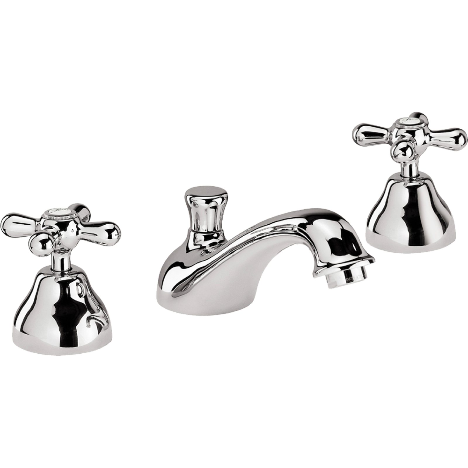 BATTERIA LAVABO A TRE FORI "LIBERTY" Cromo + Piletta 1"1/4