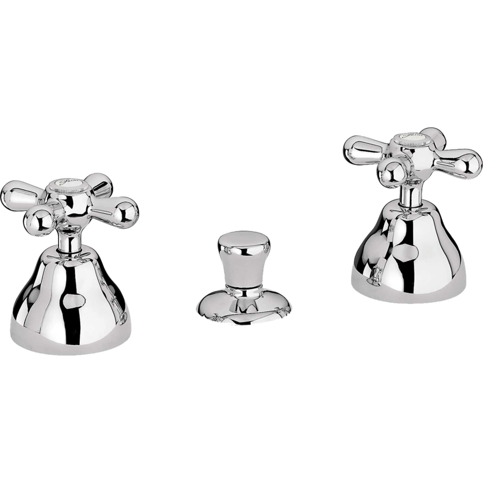 BATTERIA BIDET A TRE FORI "LIBERTY" Cromo + Piletta 1"1/4