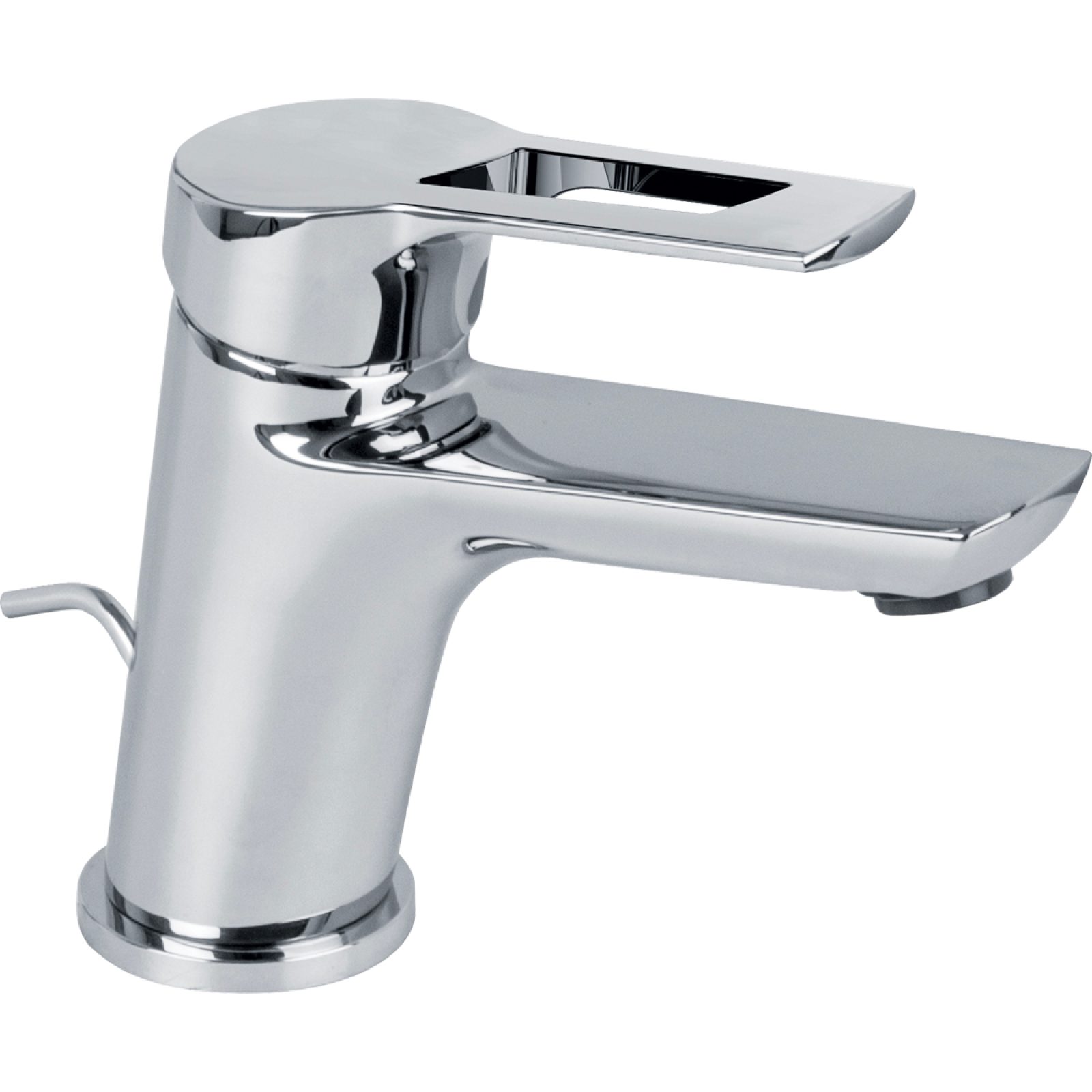 MISCELATORE LAVABO "SERIE 4" CON LEVA APERTA Cromo + Piletta 1"1/4