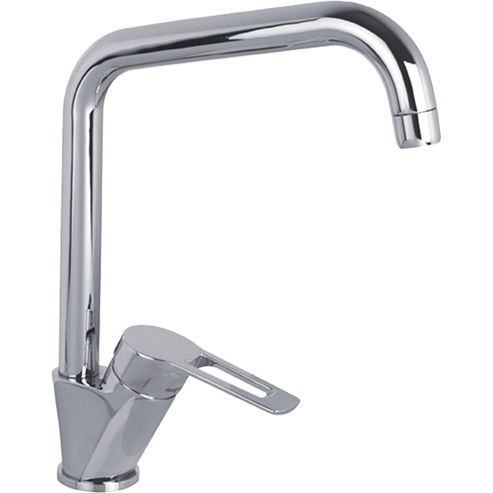 MISCELATORE LAVELLO "SERIE 4" CANNA GIREVOLE CON LEVA APERTA Cromo