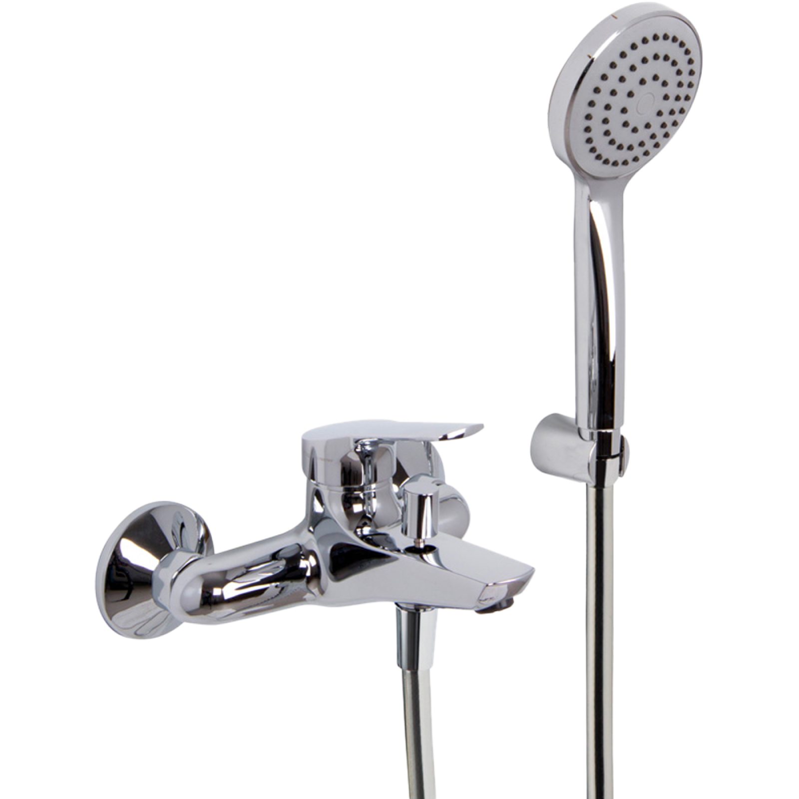 MISCELATORE VASCA "SERIE 4" CON LEVA CHIUSA Cromo + Set Doccia