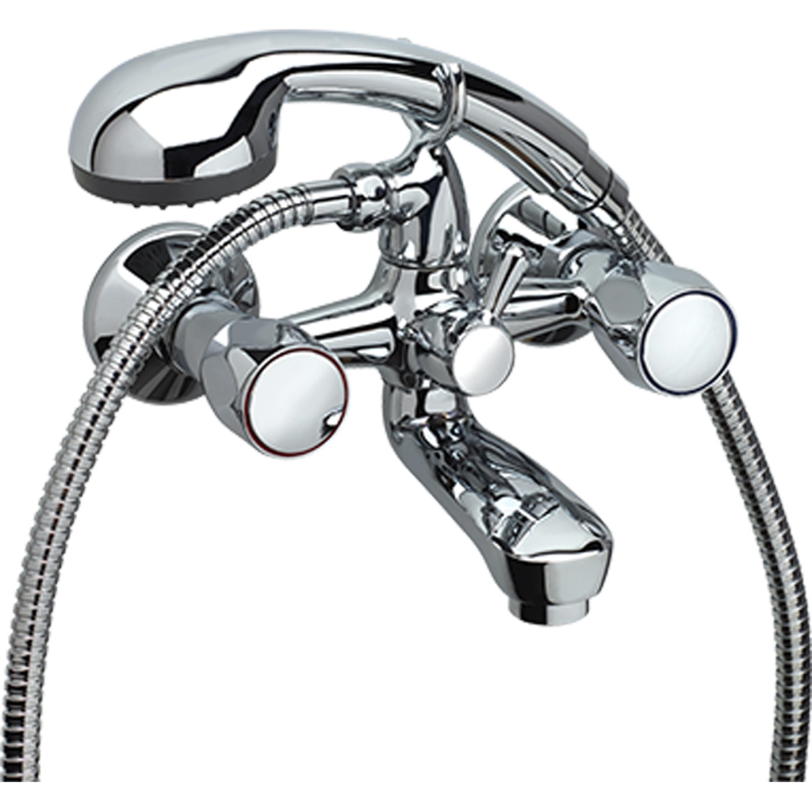 MISCELATORE VASCA ESTERNO TRADIZIONALE Cromo + Set doccia