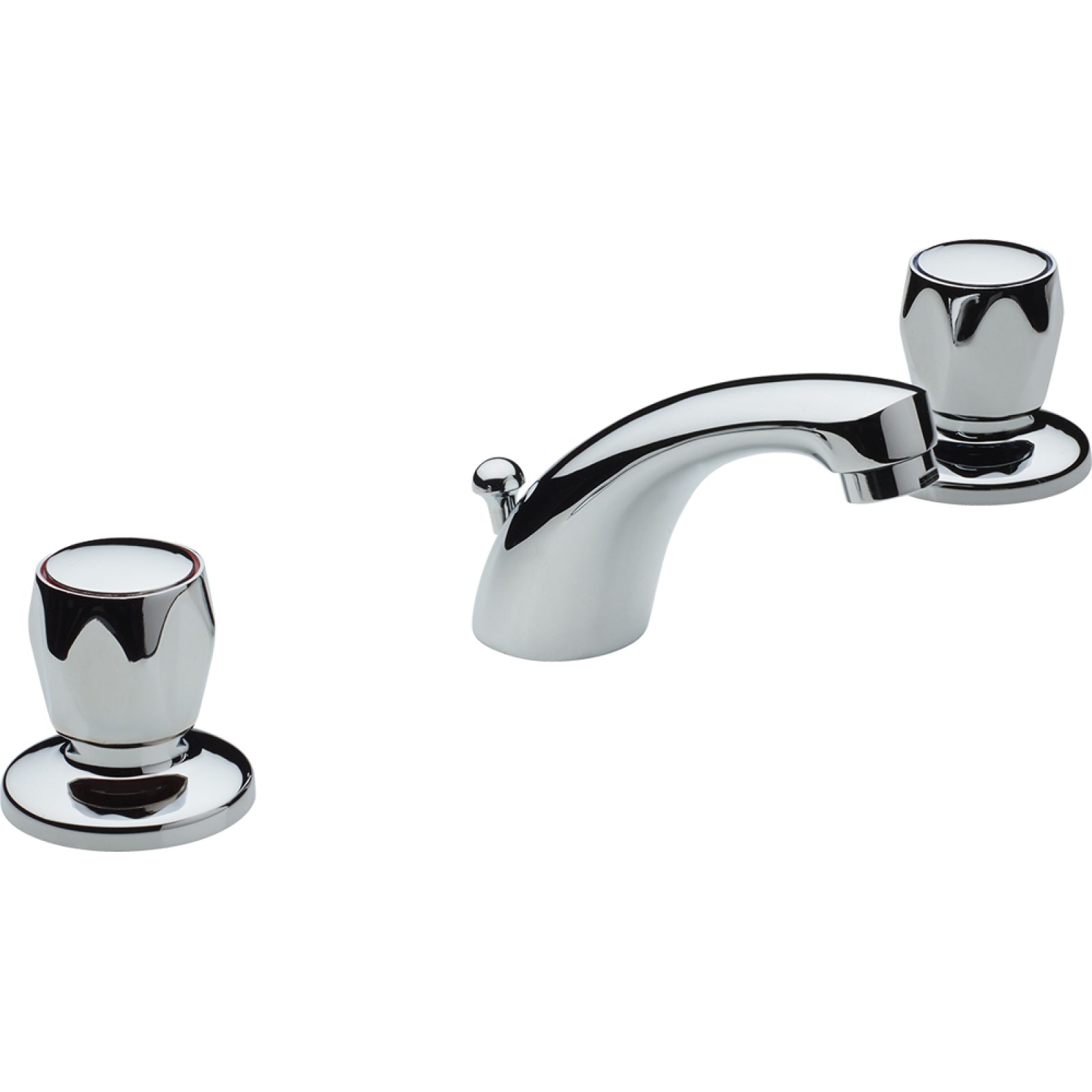 BATTERIA LAVABO TRADIZIONALE A TRE FORI Cromo + Piletta 1"1/4