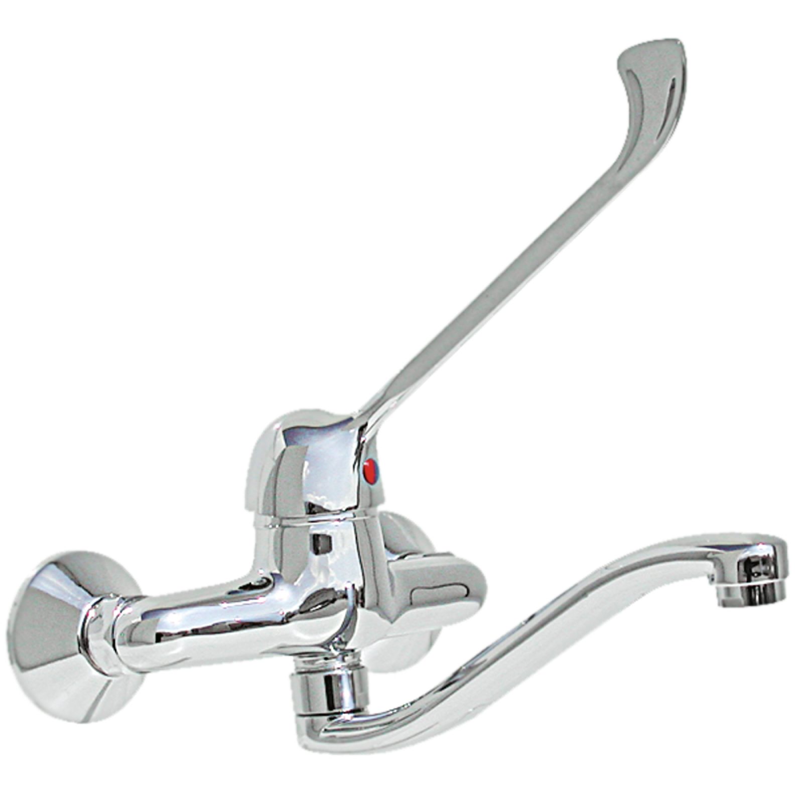 MISCELATORE LAVELLO A PARETE CON LEVA CLINICA Cromo - Ø 40