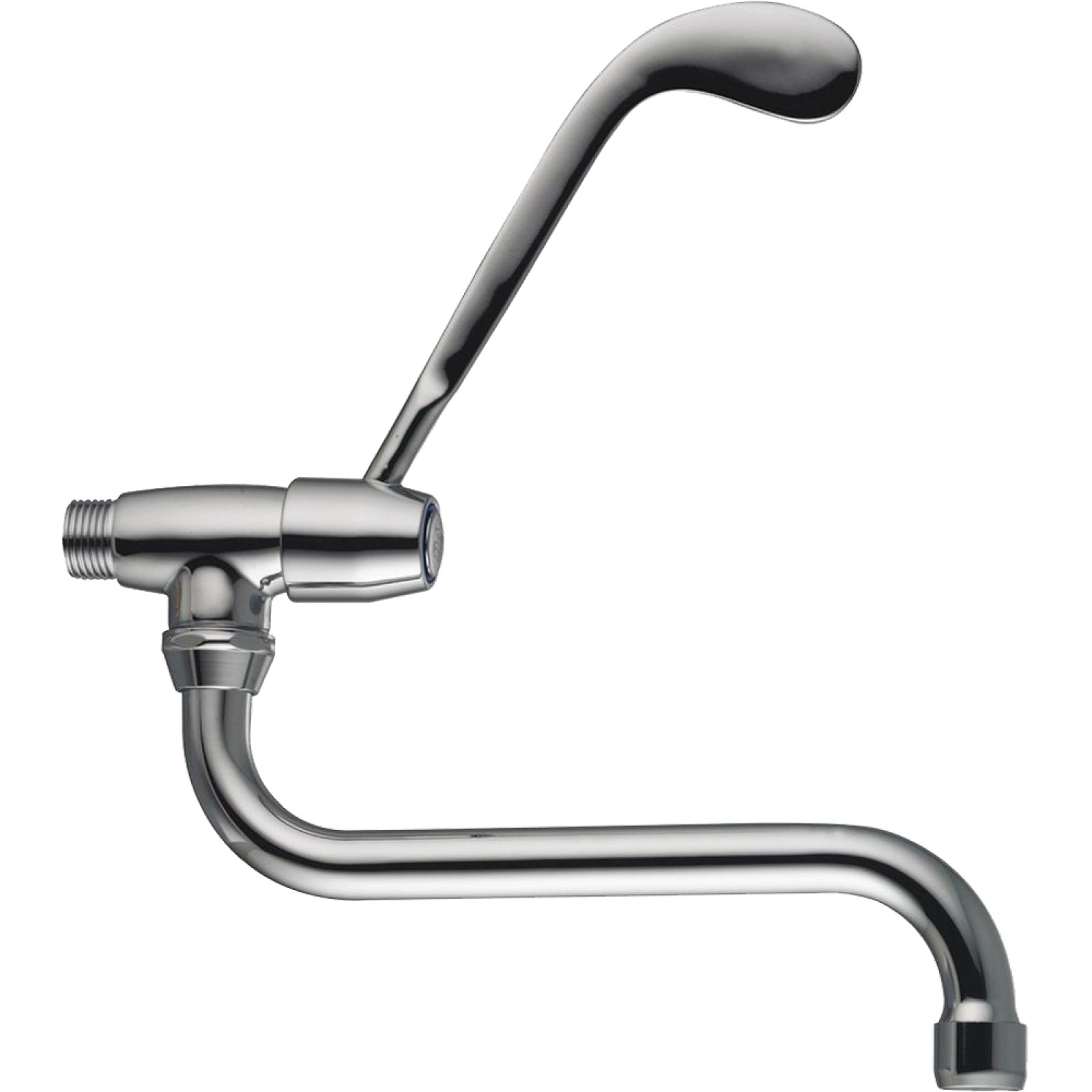 RUBINETTO SNODO A PARETE CON LEVA CLINICA Cromo - 1/2"