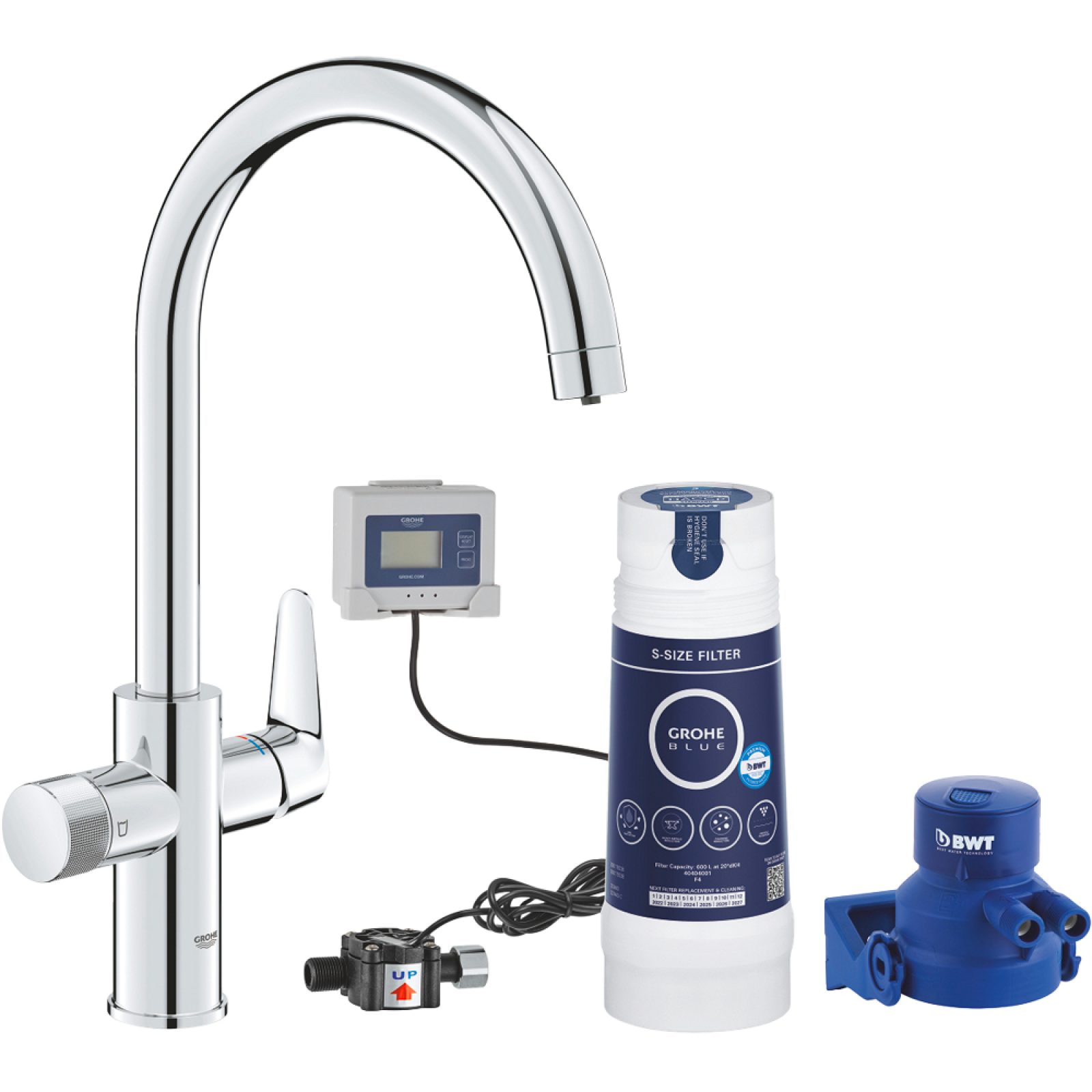MISCELATORE CON SISTEMA DI FILTRAZIONE ACQUA "BLUE PURE BAUCURVE" Starter Kit