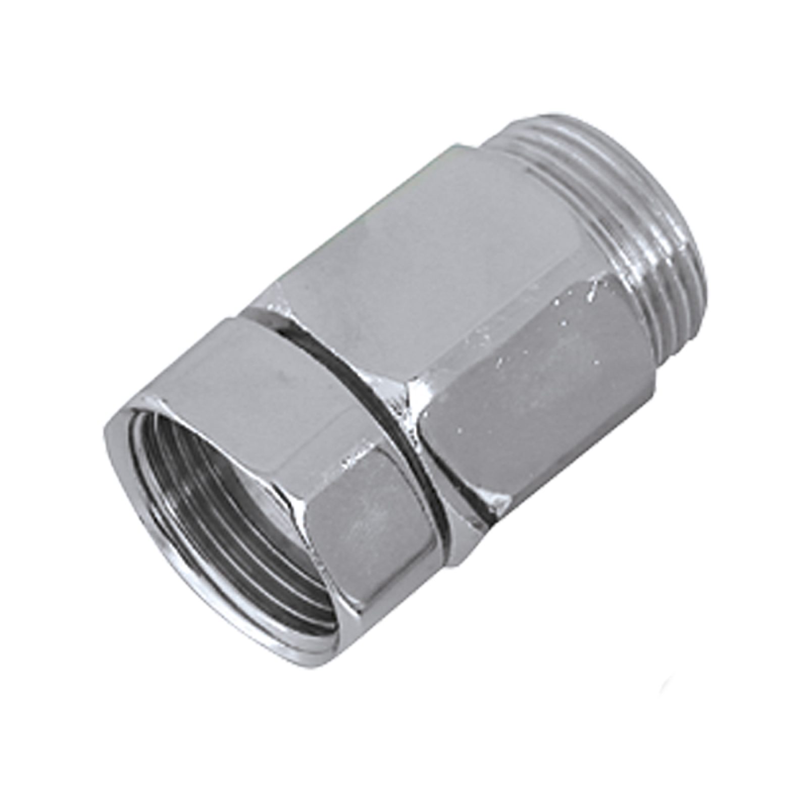 DISTANZIALE RETROGRUPPO CIECO CON DADO GIREVOLE IN OTTONE CROMATO MF 3/4"