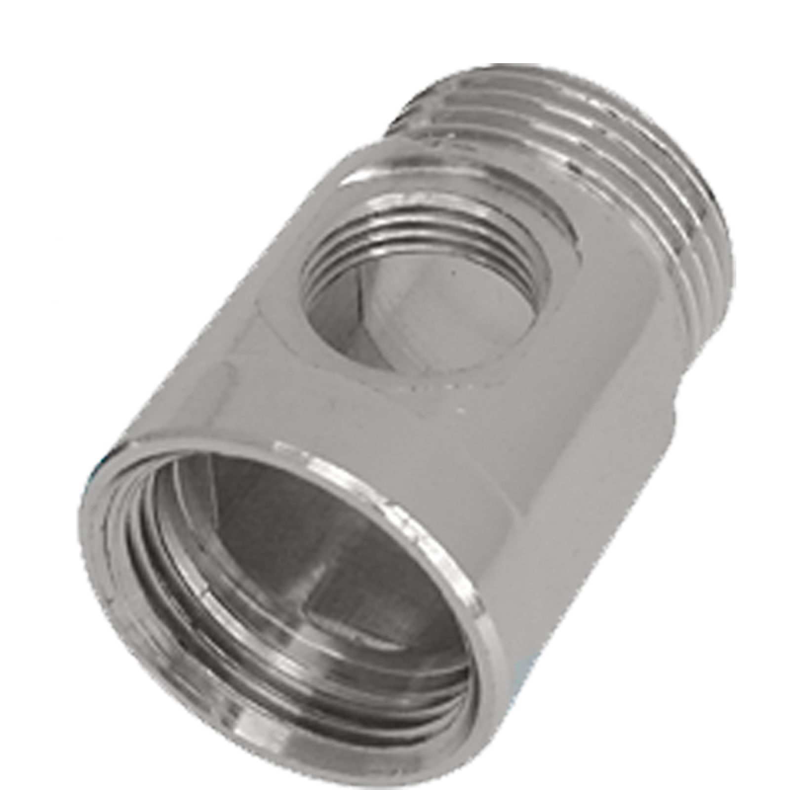 DISTANZIALE RETROGRUPPO FORATO IN OTTONE CROMATO MF 3/4" Foro 3/8" + Guarnizione