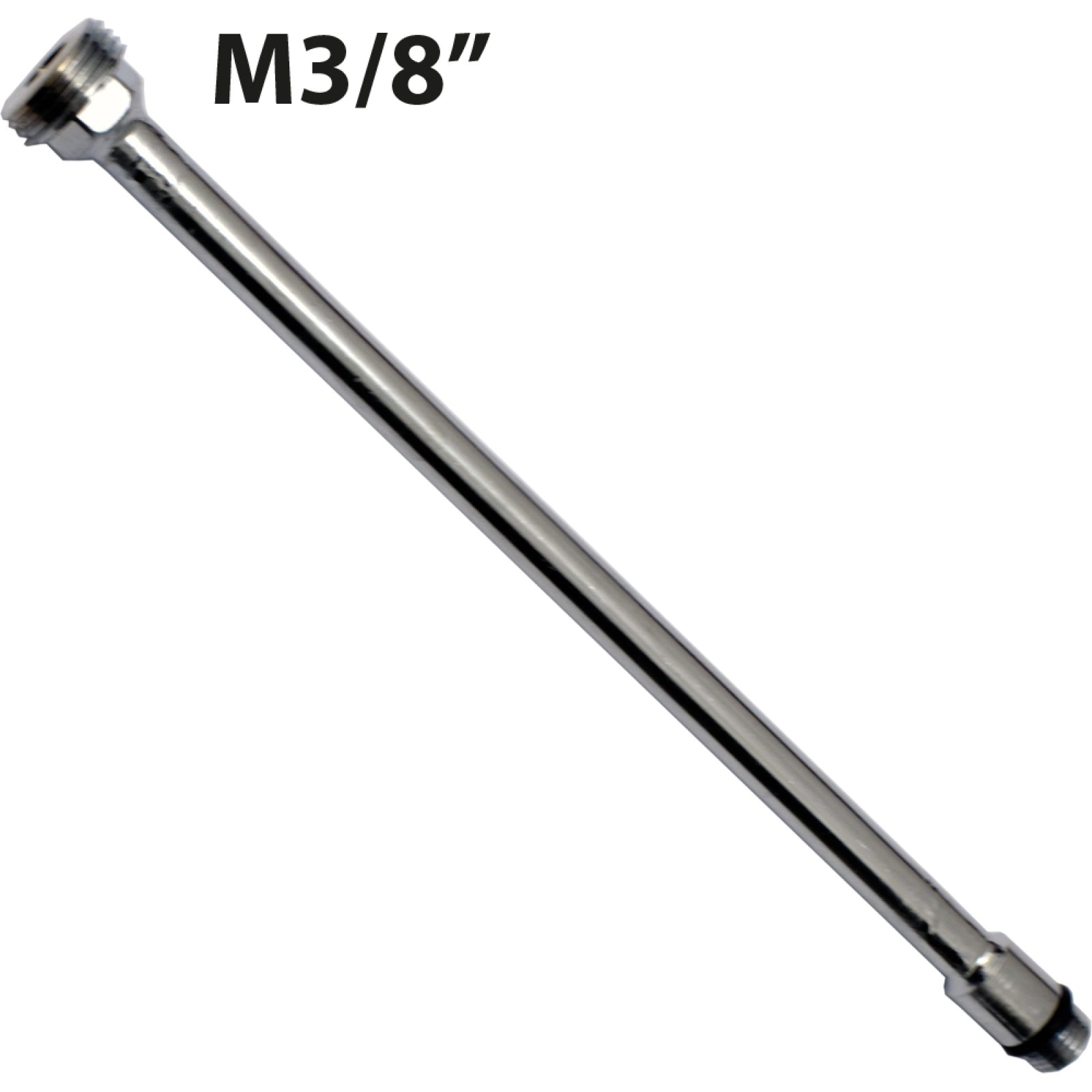PROLUNGA PER TUBETTO RAME CROMO 3/8"M 10x1 M - 18 cm
