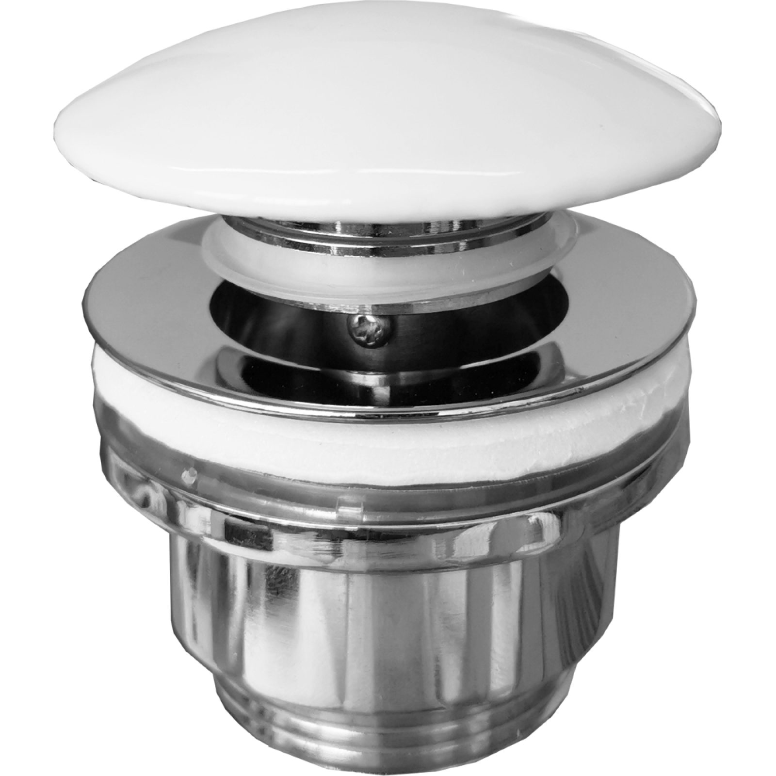 PILETTA CLICK CLACK CON TAPPO IN CERAMICA BIANCO STP 1"1/4