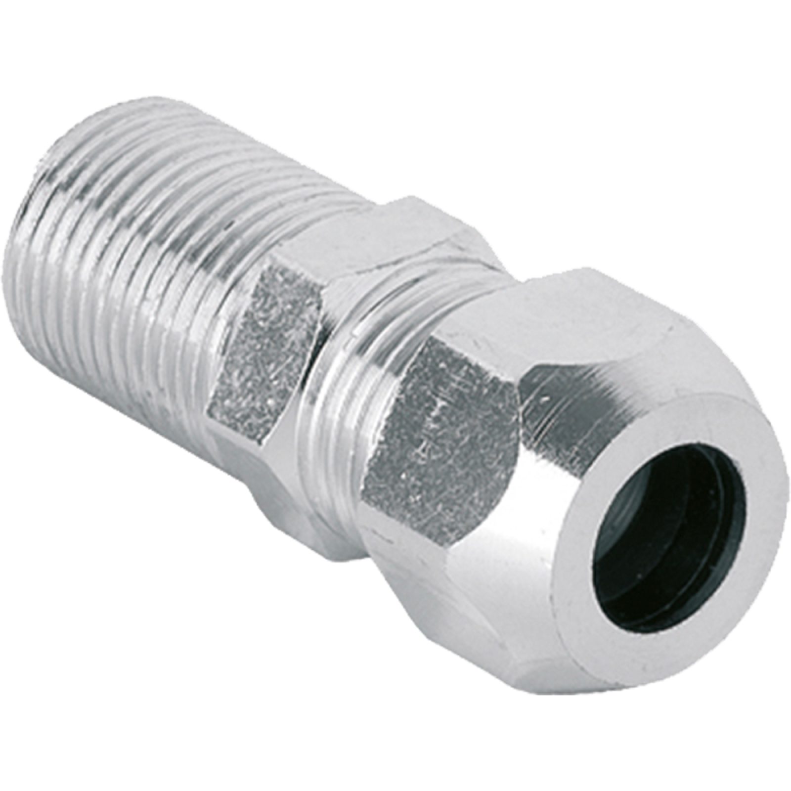 NIPLES MASCHIO PER TUBETTO RAME IN OTTONE CROMATO M1/2" x 3/8"- Ø10