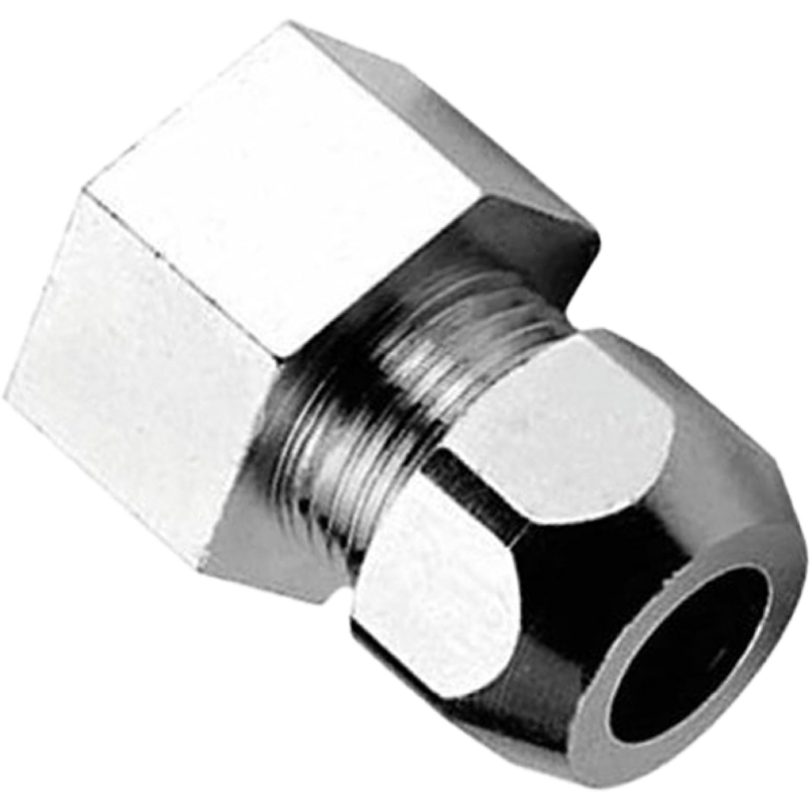 NIPLES FEMMINA PER TUBETTO RAME IN OTTONE CROMATO F1/2"x 3/8"- Ø10