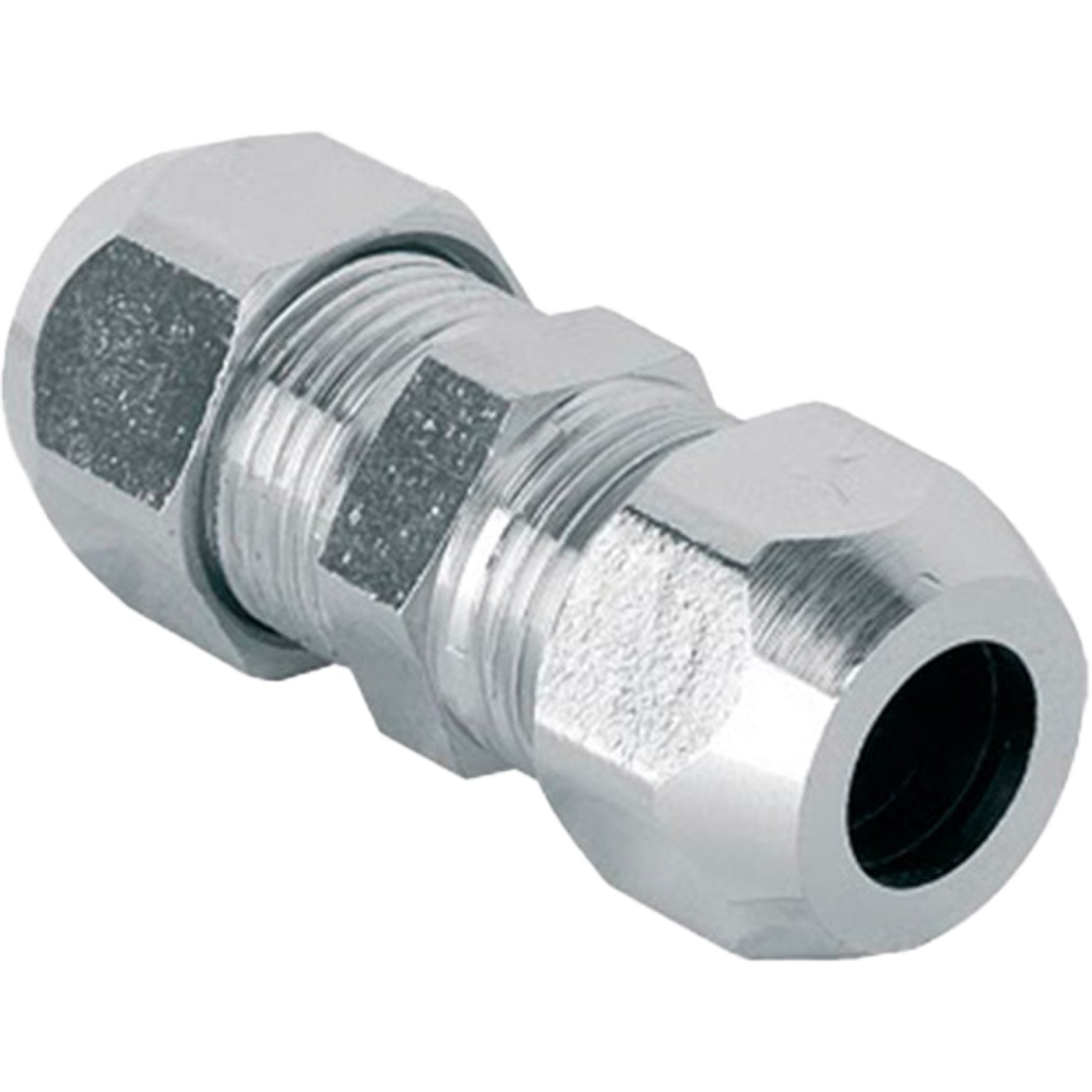 NIPLES DOPPIO PER TUBETTO RAME IN OTTONE CROMATO 3/8" - Ø10