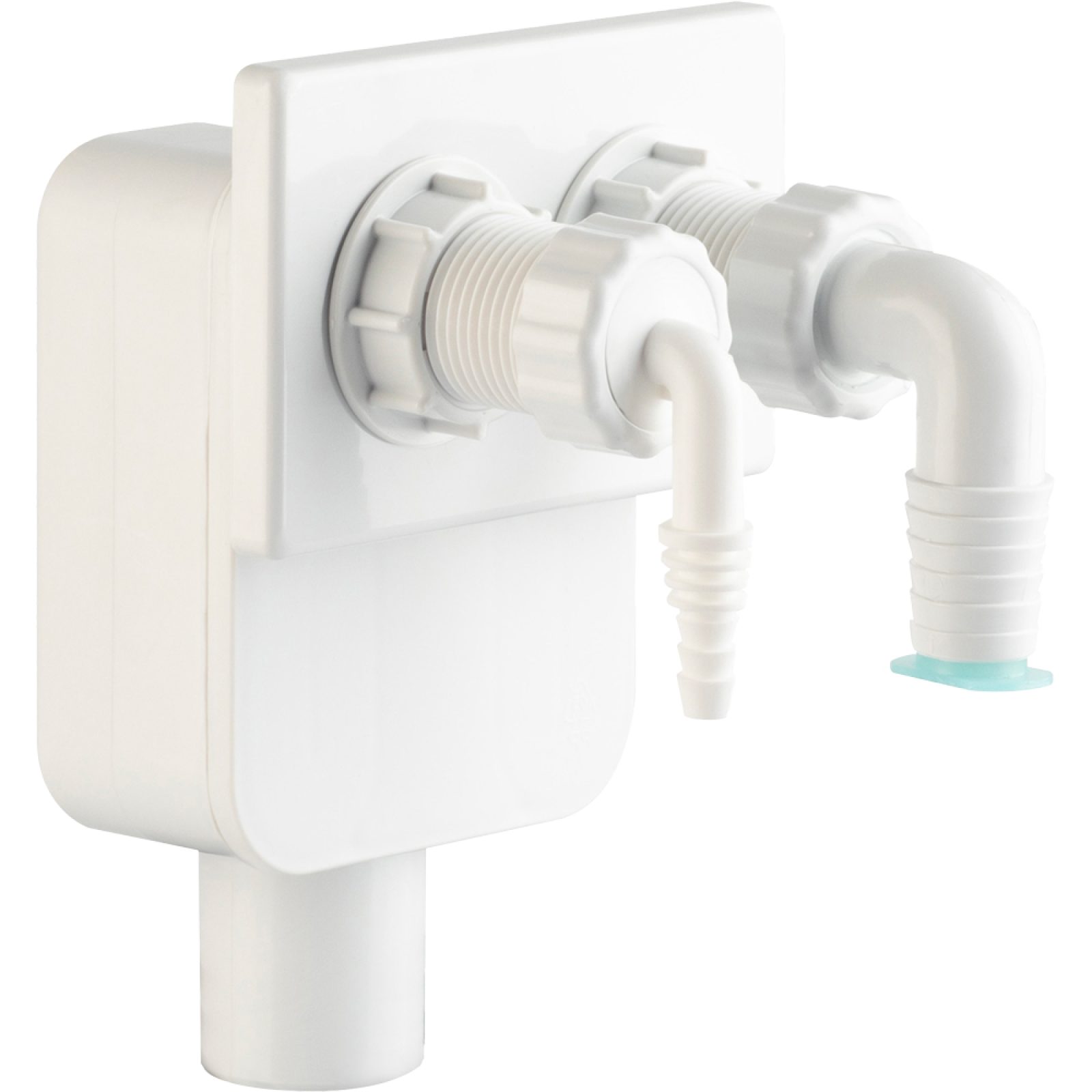 SIFONE INCASSO CON DOPPIO ATTACCO LAVATRICE + ASCIUGATRICE OMP Uscita Ø 40