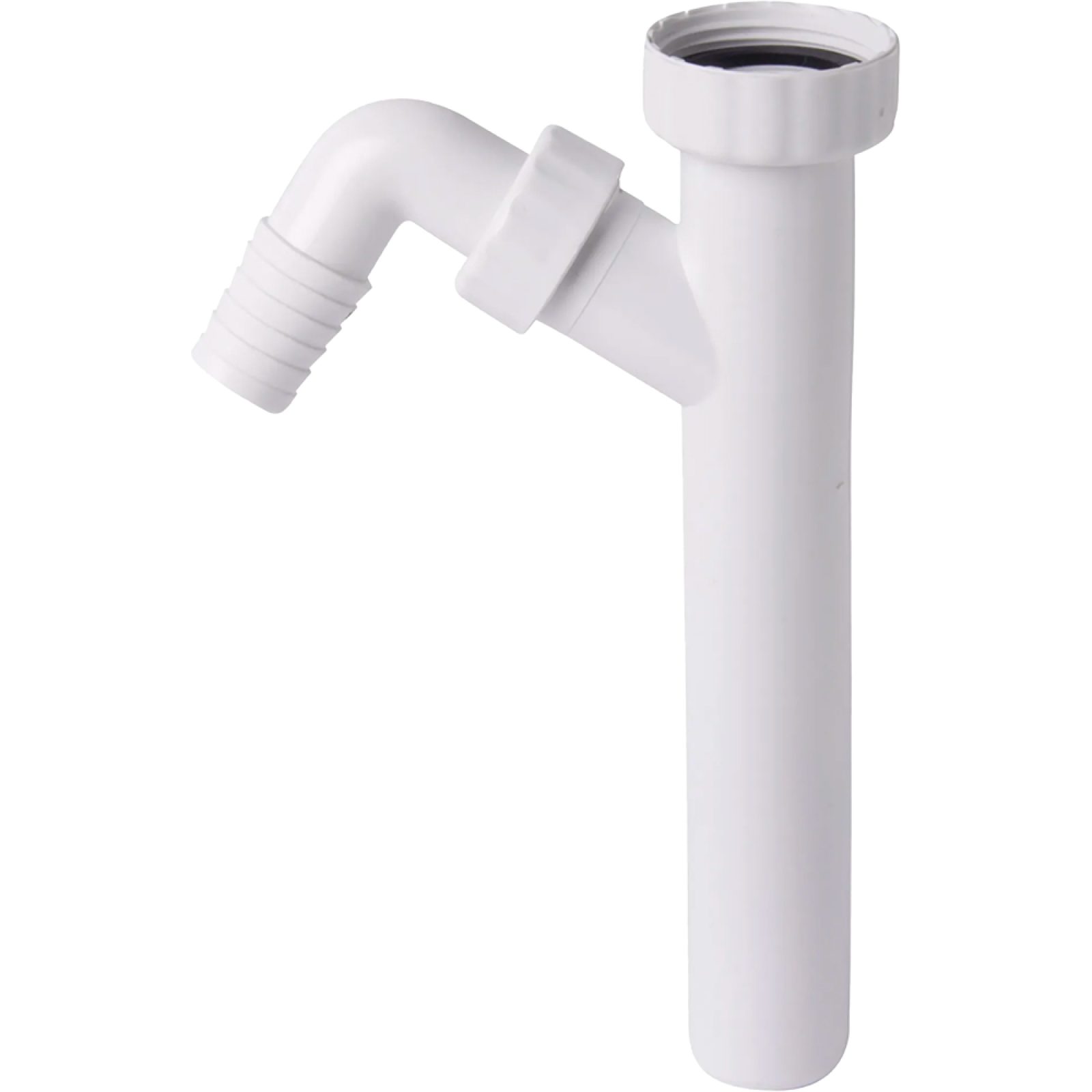 CANOTTO ORLATO CON ATTACCO SCARICO LAVATRICE 1"1/2 x Ø40