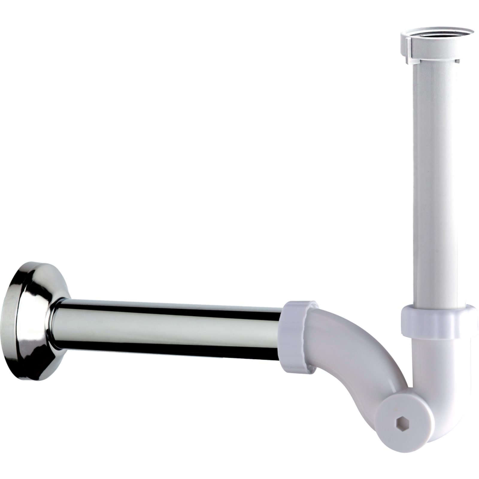 SIFONE PER BIDET "HYBRID" AD S CON ISPEZIONE LATERALE 1"1/4 - Ø32 x 250 mm