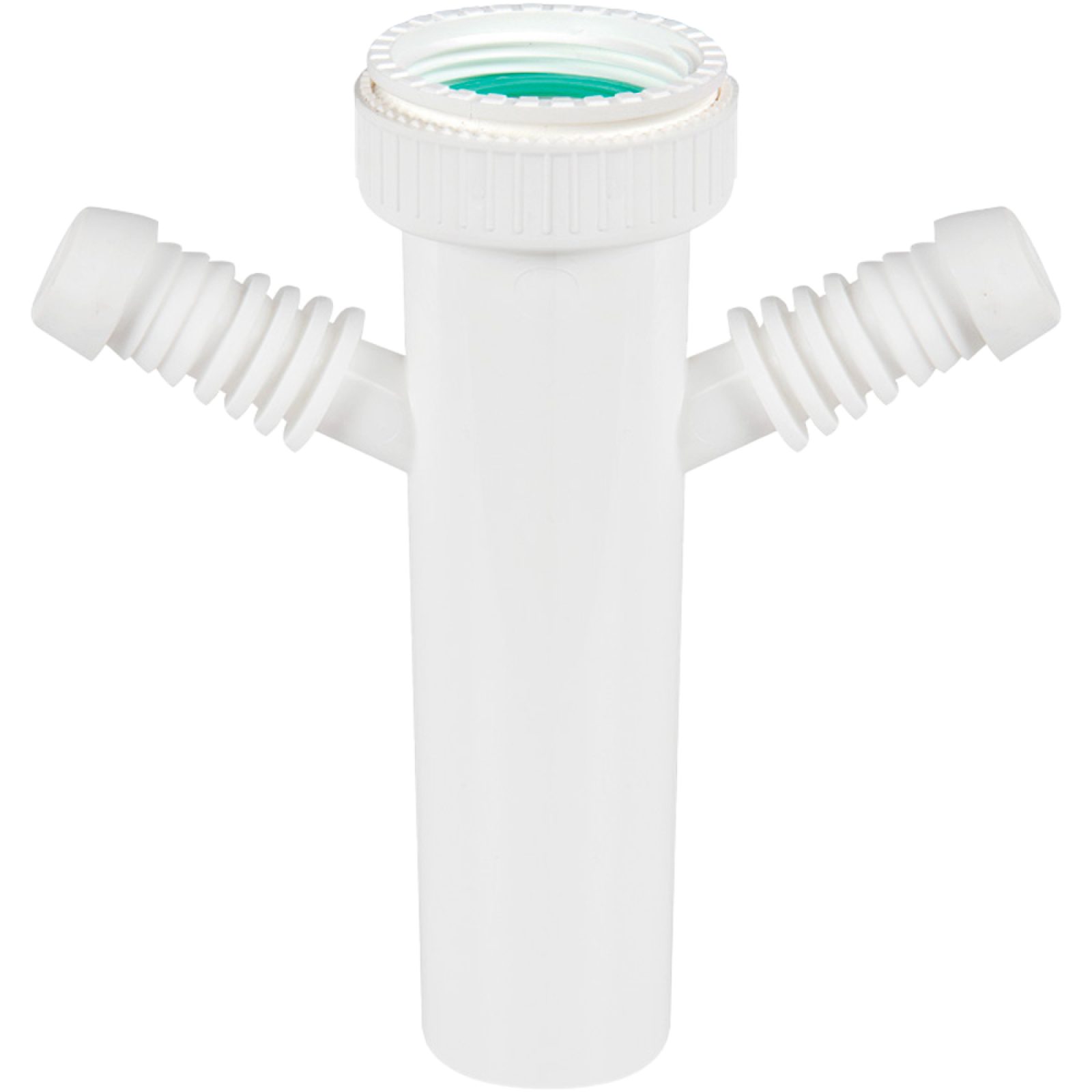 CANOTTO CON DOPPIO ATTACCO SCARICO LAVATRICE + LAVASTOVIGLIE 1"1/2 x Ø40