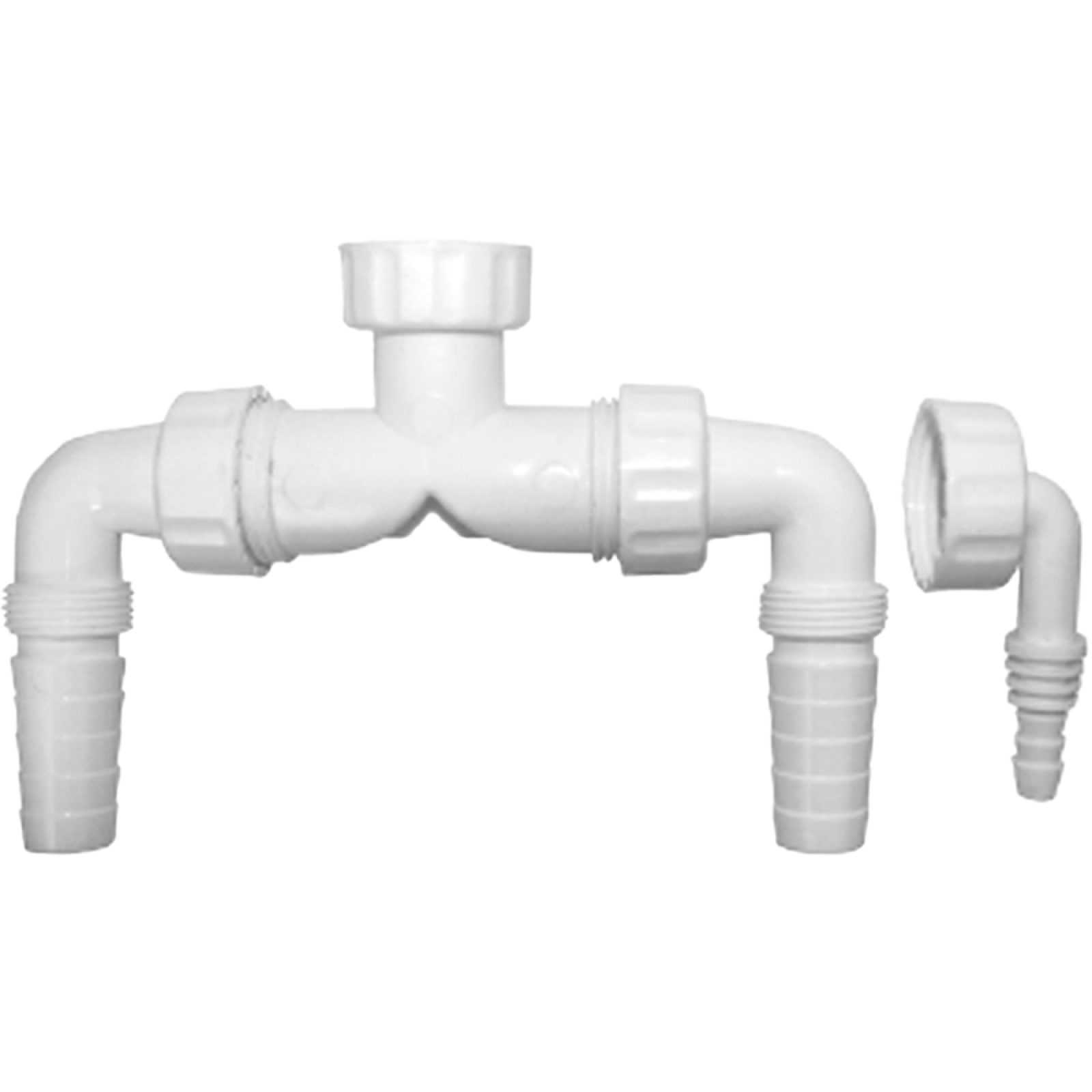 RACCORDO DI SCARICO DOPPIO PER LAVATRICE E LAVASTOVIGLIE 1" x Ø20-23 mm.