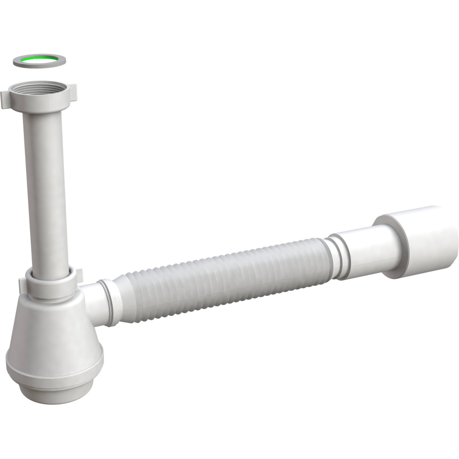 SIFONE FLESSIBILE PER LAVELLO A 1 VIA "FLEXYBON" 1"1/2 x Ø40-50 mm