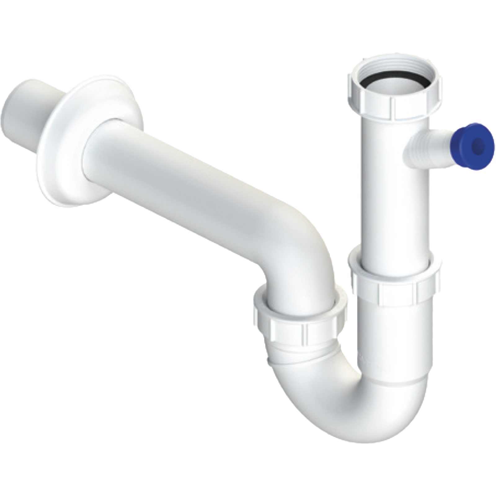SIFONE PER LAVELLO AUTOPULENTE A 1 VIA CON ATTACCO LAVASTOVIGLIE 1"1/2 x Ø40 mm