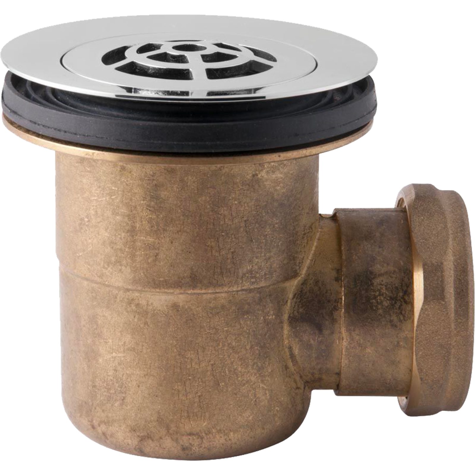 PILETTA SIFONATA PER PIATTO DOCCIA CON FORO Ø60 IN OTTONE OMP 1"1/2 x Ø80 mm