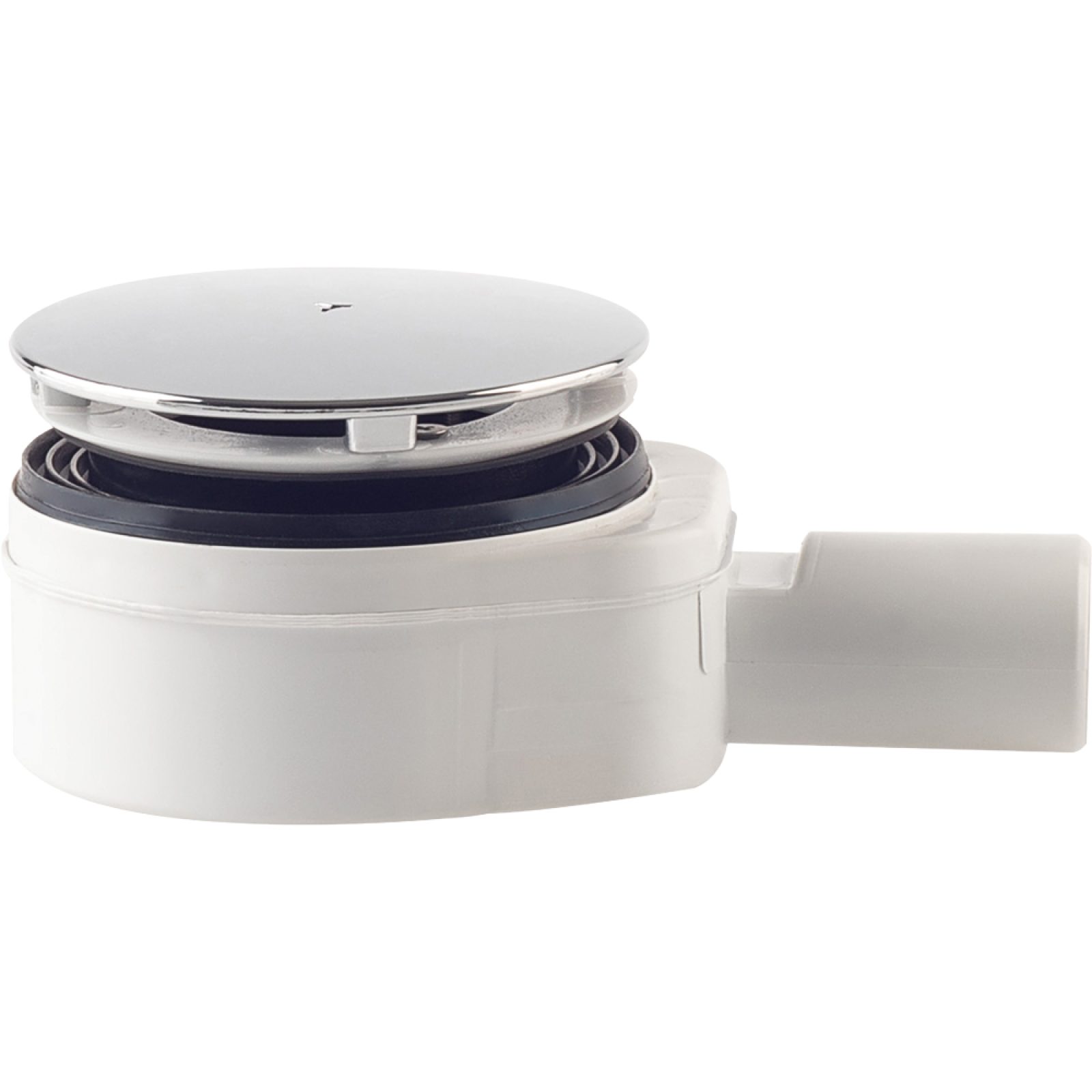 PILETTA SIFONATA PER PIATTO DOCCIA CON FORO Ø90 "AUVA SLICK" RIBASSATA Usc. Ø40 mm