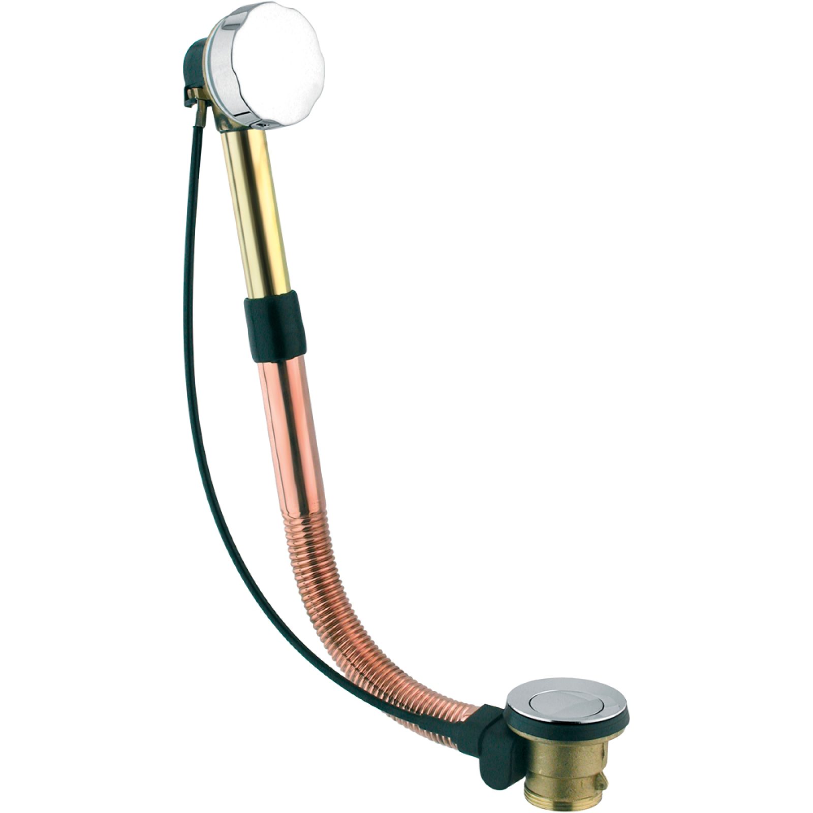 COLONNA DI SCARICO VASCA IN OTTONE c/seduta 56-65 cm