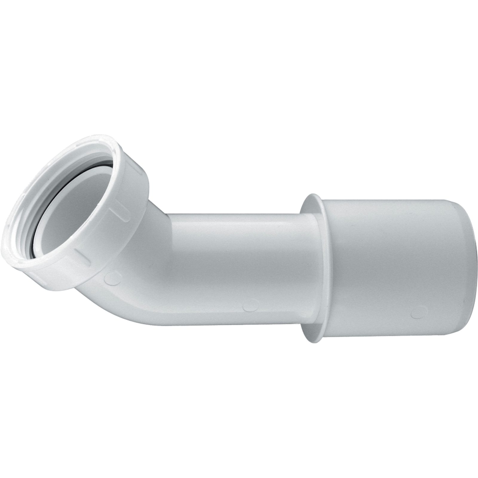 CURVA PER SIFONE VASCA A 45° CON TERMINALE 1"1/2 x Ø40-50