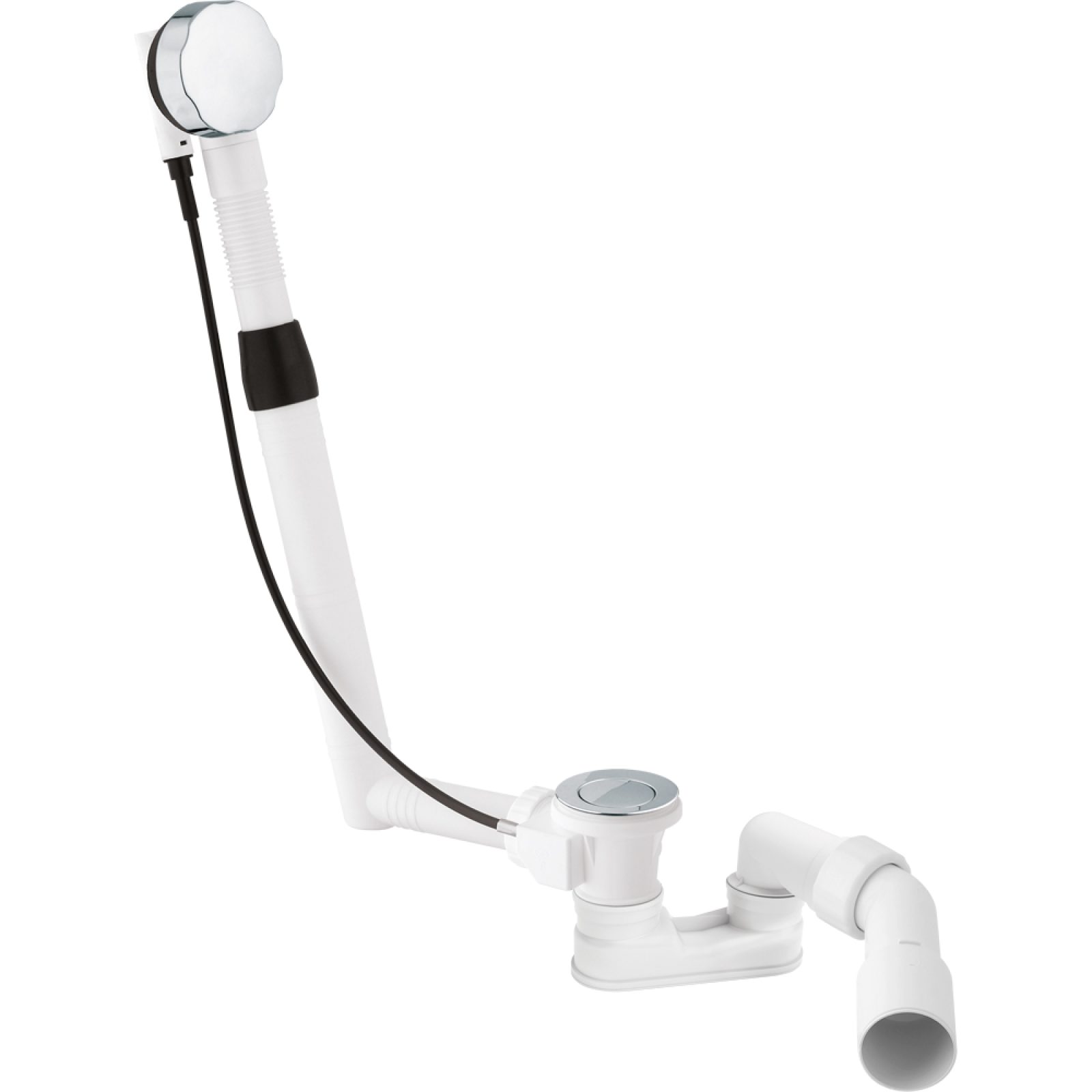 COLONNA SCARICO VASCA + SIFONE RIBASSATO PREASSEMBLATO Normale 45-55 cm