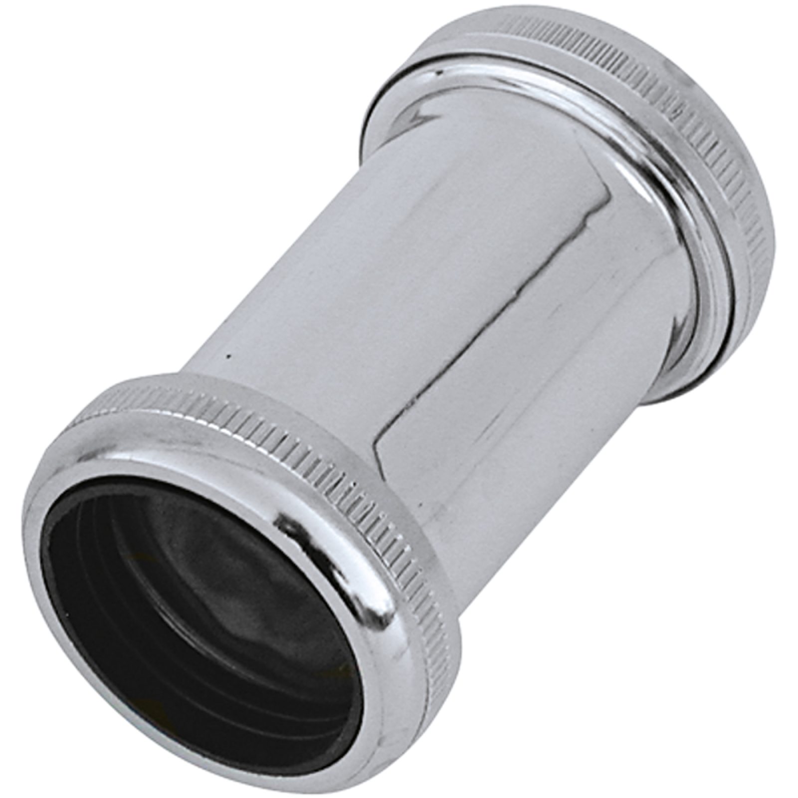 MANICOTTO PER CANOTTI M/M IN OTTONE CROMATO + 2 GHIERE Ø32 mm