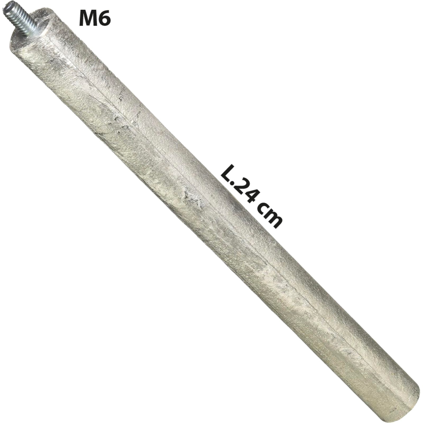 ANODO DI MAGNESIO PER SCALDABAGNO ELETTRICO MOD.50-80-100 LT L.24 cm x M6