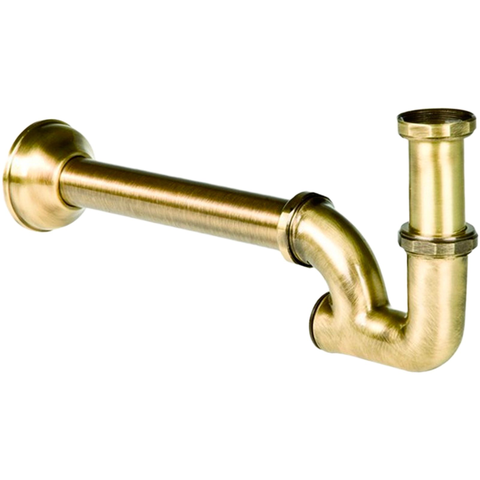 SIFONE PER LAVABO E BIDET CON ISPEZIONE POSTERIORE BRONZATO 1"1/4 x 250 mm