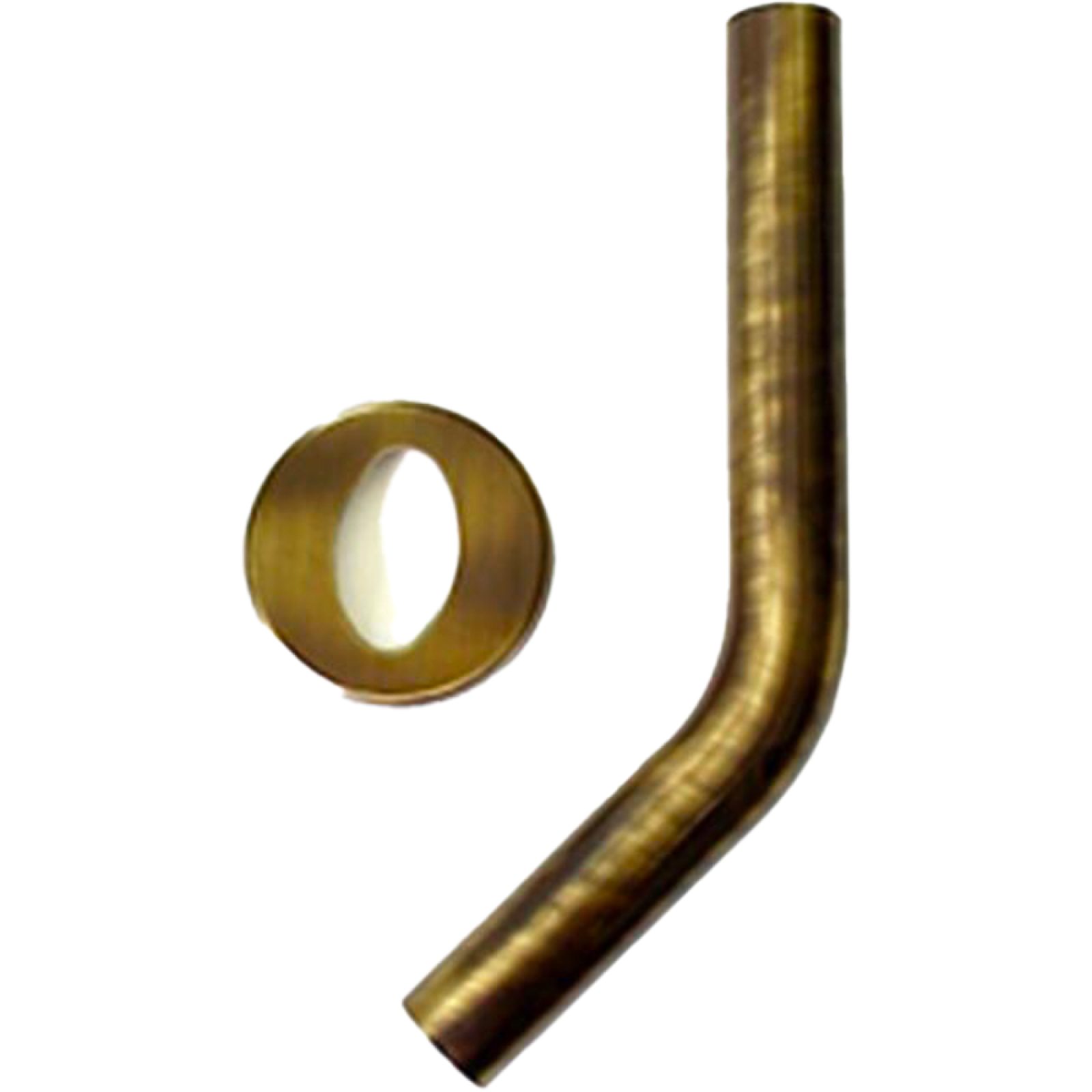 CANOTTO A 45° PER CASSETTA ALTA WC BRONZATO Ø30 mm + Rosone